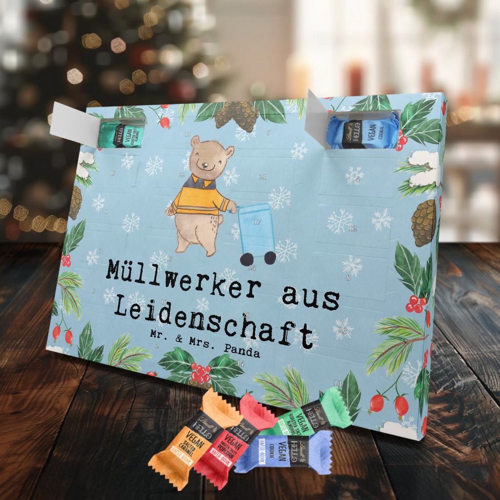 Veganer Adventskalender Müllwerker Leidenschaft Schokoladen Adventskalender, Beruf, Ausbildung, Jubiläum, Abschied, Rente, Kollege, Kollegin, Geschenk, Schenken, Arbeitskollege, Mitarbeiter, Firma, Danke, Dankeschön, Müllwerker, Fachkraft Kreislauf- und Abfallwirtschaft, Müllentsorger, Kehrichtmann, Müllmann, Müllfahrer