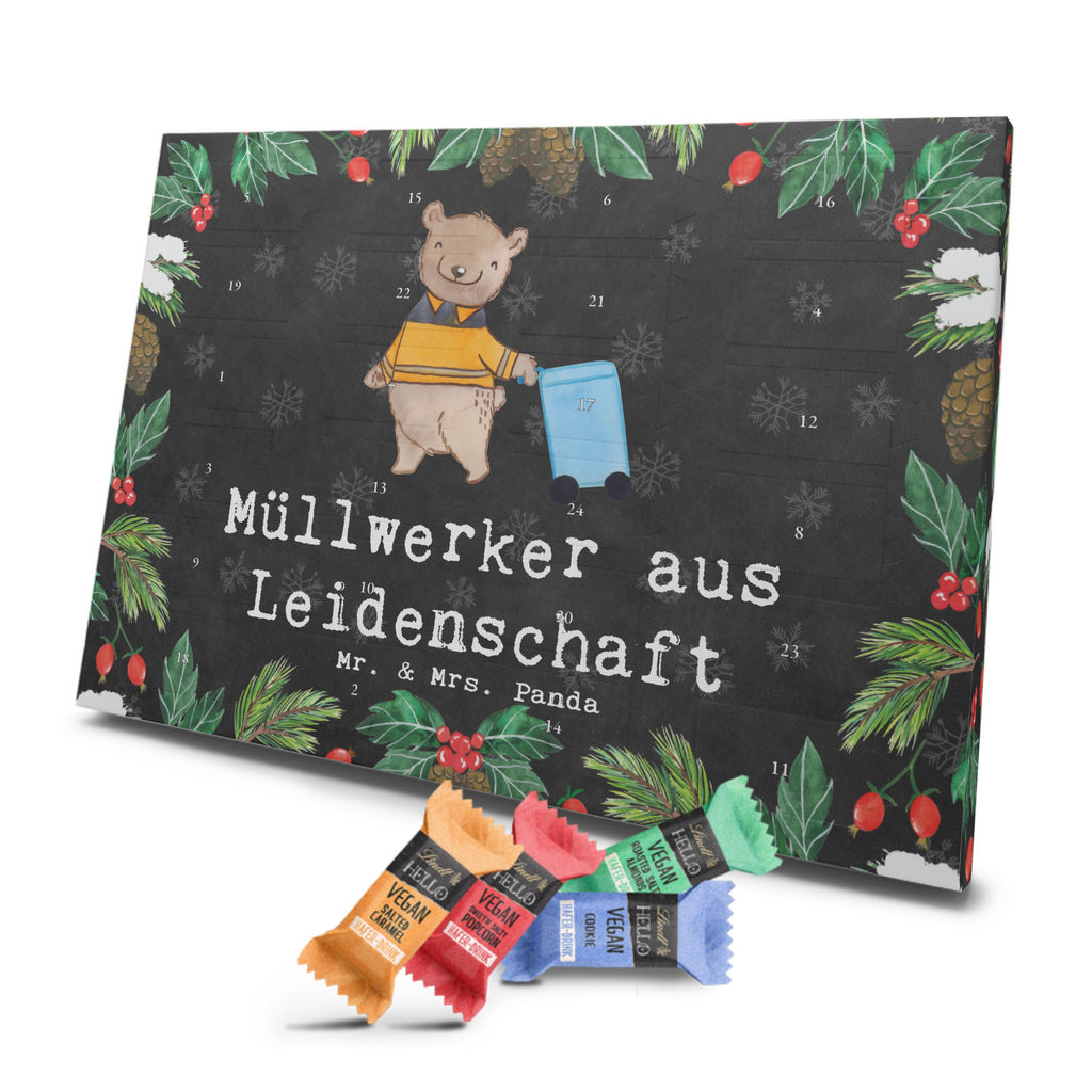 Veganer Adventskalender Müllwerker Leidenschaft Schokoladen Adventskalender, Beruf, Ausbildung, Jubiläum, Abschied, Rente, Kollege, Kollegin, Geschenk, Schenken, Arbeitskollege, Mitarbeiter, Firma, Danke, Dankeschön, Müllwerker, Fachkraft Kreislauf- und Abfallwirtschaft, Müllentsorger, Kehrichtmann, Müllmann, Müllfahrer