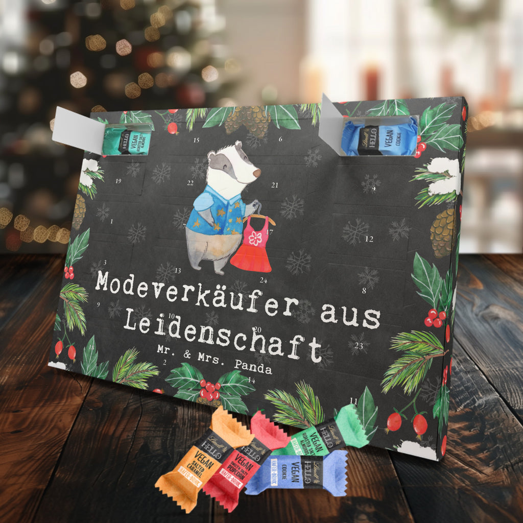 Veganer Adventskalender Modeverkäufer Leidenschaft Schokoladen Adventskalender, Beruf, Ausbildung, Jubiläum, Abschied, Rente, Kollege, Kollegin, Geschenk, Schenken, Arbeitskollege, Mitarbeiter, Firma, Danke, Dankeschön, Modeverkäufer, Verkäufer, Fashion Store