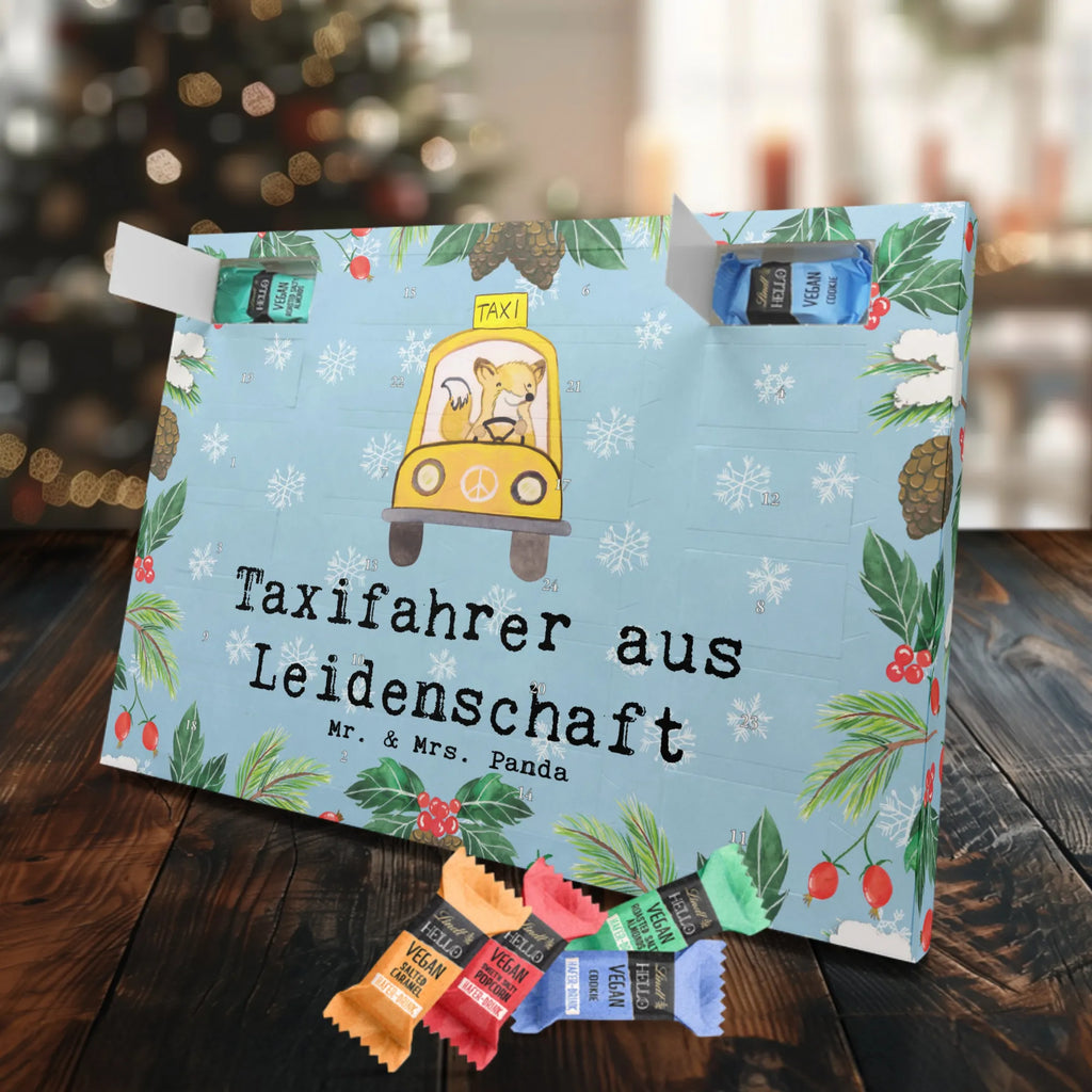 Veganer Adventskalender Taxifahrer Leidenschaft Schokoladen Adventskalender, Beruf, Ausbildung, Jubiläum, Abschied, Rente, Kollege, Kollegin, Geschenk, Schenken, Arbeitskollege, Mitarbeiter, Firma, Danke, Dankeschön