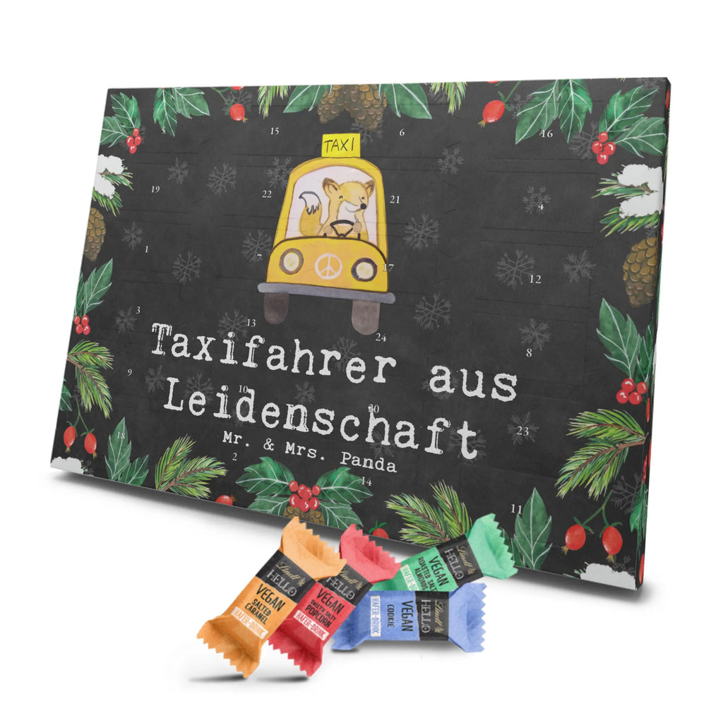 Veganer Adventskalender Taxifahrer Leidenschaft Schokoladen Adventskalender, Beruf, Ausbildung, Jubiläum, Abschied, Rente, Kollege, Kollegin, Geschenk, Schenken, Arbeitskollege, Mitarbeiter, Firma, Danke, Dankeschön