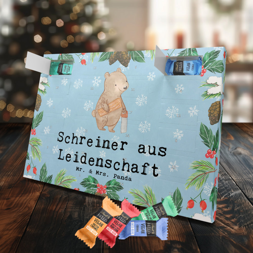 Veganer Adventskalender Schreiner Leidenschaft Schokoladen Adventskalender, Beruf, Ausbildung, Jubiläum, Abschied, Rente, Kollege, Kollegin, Geschenk, Schenken, Arbeitskollege, Mitarbeiter, Firma, Danke, Dankeschön