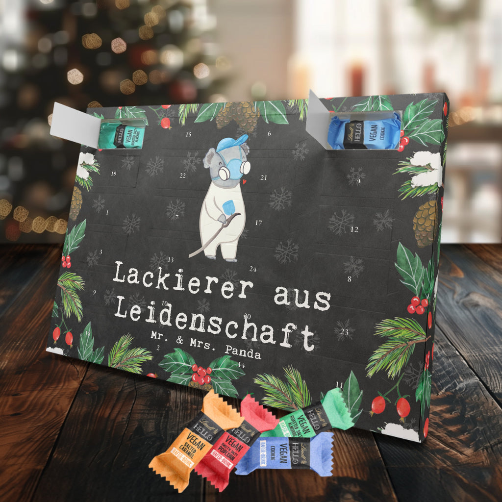 Veganer Adventskalender Lackierer Leidenschaft Schokoladen Adventskalender, Beruf, Ausbildung, Jubiläum, Abschied, Rente, Kollege, Kollegin, Geschenk, Schenken, Arbeitskollege, Mitarbeiter, Firma, Danke, Dankeschön, Lackierer, Lackierermeister, Werkstatt Lackierer, Gesellenprüfung