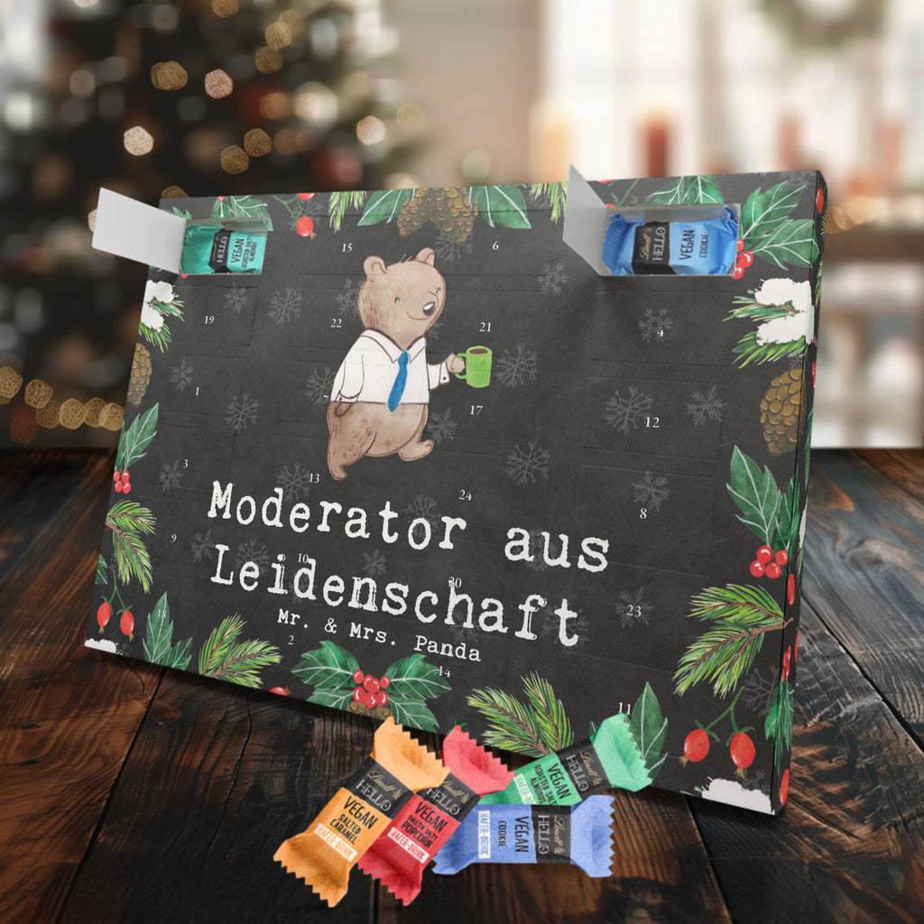 Veganer Adventskalender Moderator Leidenschaft Schokoladen Adventskalender, Beruf, Ausbildung, Jubiläum, Abschied, Rente, Kollege, Kollegin, Geschenk, Schenken, Arbeitskollege, Mitarbeiter, Firma, Danke, Dankeschön