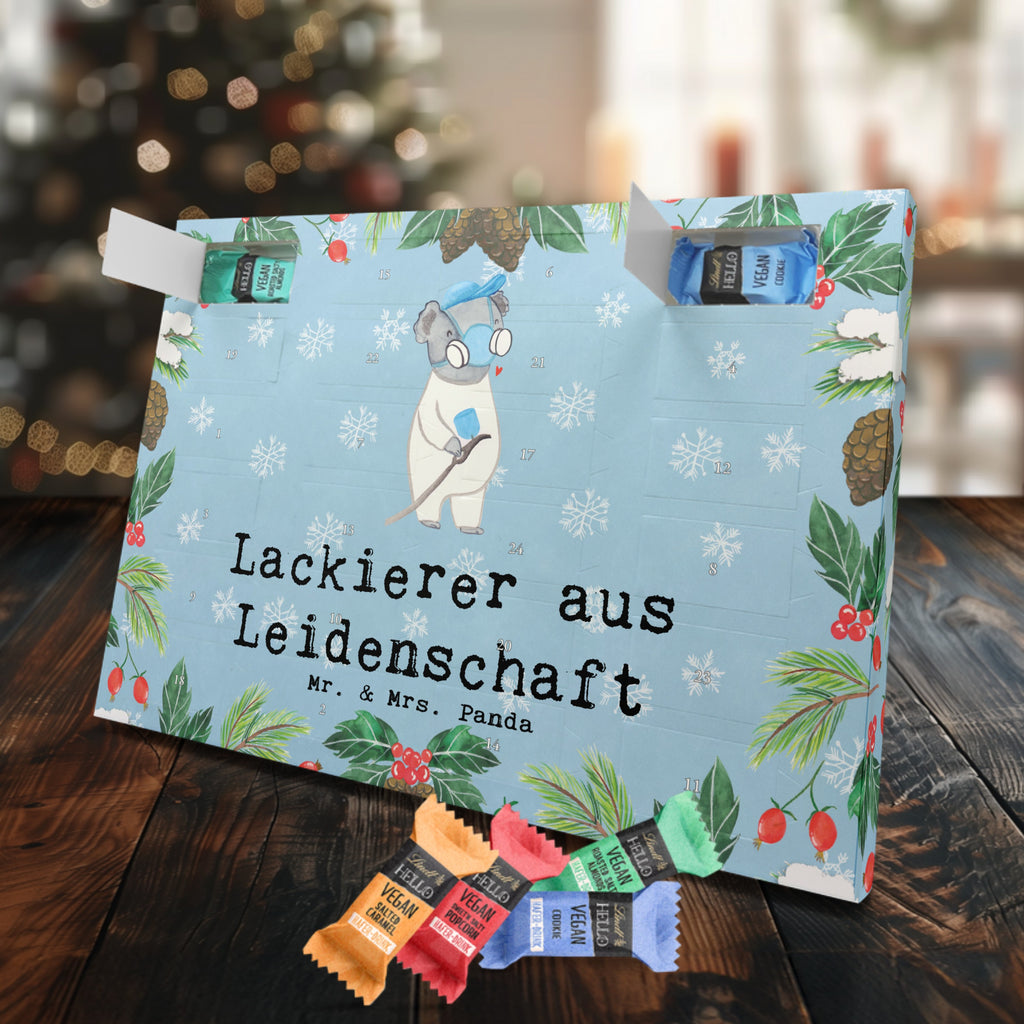 Veganer Adventskalender Lackierer Leidenschaft Schokoladen Adventskalender, Beruf, Ausbildung, Jubiläum, Abschied, Rente, Kollege, Kollegin, Geschenk, Schenken, Arbeitskollege, Mitarbeiter, Firma, Danke, Dankeschön, Lackierer, Lackierermeister, Werkstatt Lackierer, Gesellenprüfung