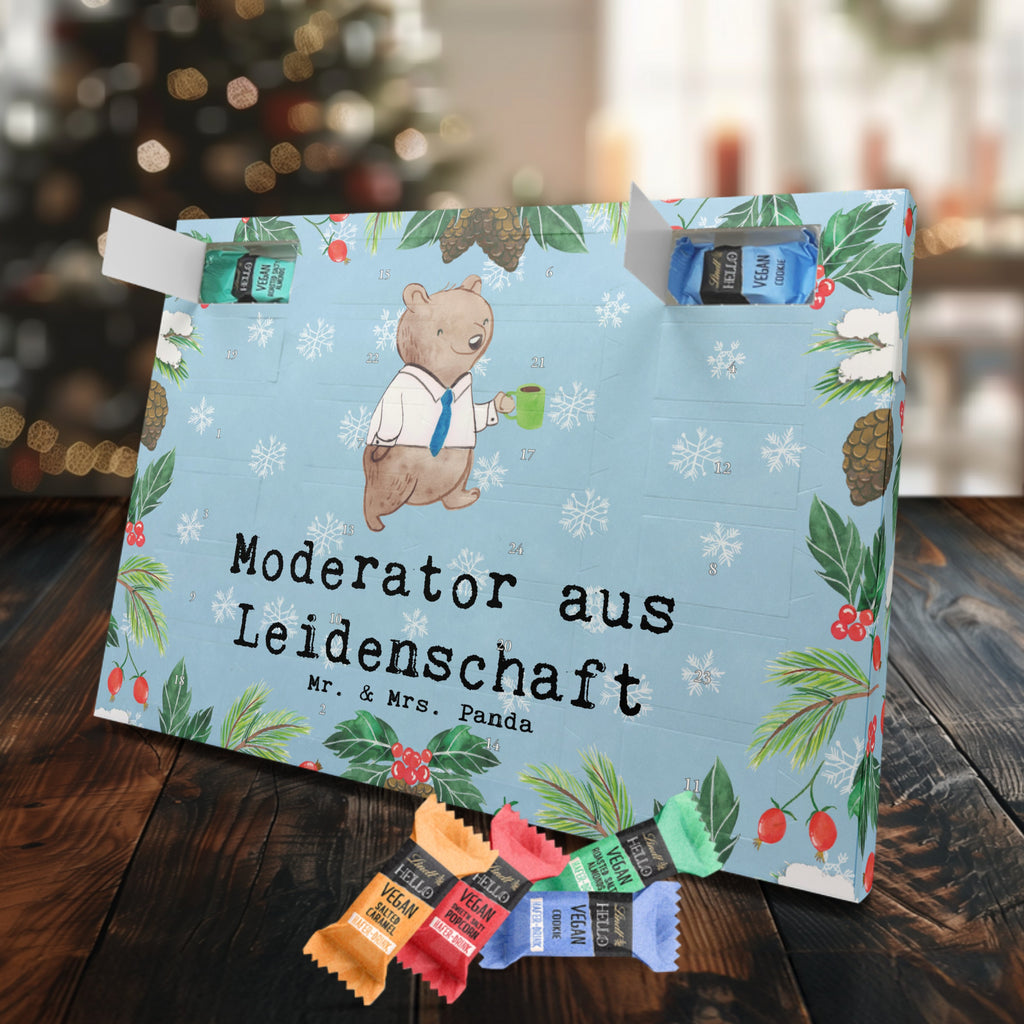 Veganer Adventskalender Moderator Leidenschaft Schokoladen Adventskalender, Beruf, Ausbildung, Jubiläum, Abschied, Rente, Kollege, Kollegin, Geschenk, Schenken, Arbeitskollege, Mitarbeiter, Firma, Danke, Dankeschön