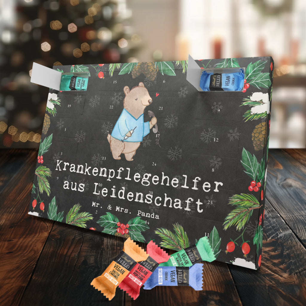 Veganer Adventskalender Krankenpflegehelfer Leidenschaft Schokoladen Adventskalender, Beruf, Ausbildung, Jubiläum, Abschied, Rente, Kollege, Kollegin, Geschenk, Schenken, Arbeitskollege, Mitarbeiter, Firma, Danke, Dankeschön, Krankenpflegehelfer, Pflegehelfer, Pflegekraft