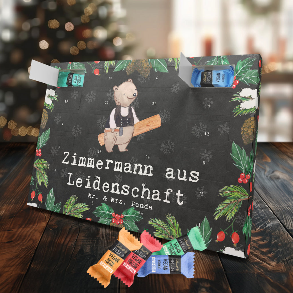 Veganer Adventskalender Zimmermann Leidenschaft Schokoladen Adventskalender, Beruf, Ausbildung, Jubiläum, Abschied, Rente, Kollege, Kollegin, Geschenk, Schenken, Arbeitskollege, Mitarbeiter, Firma, Danke, Dankeschön