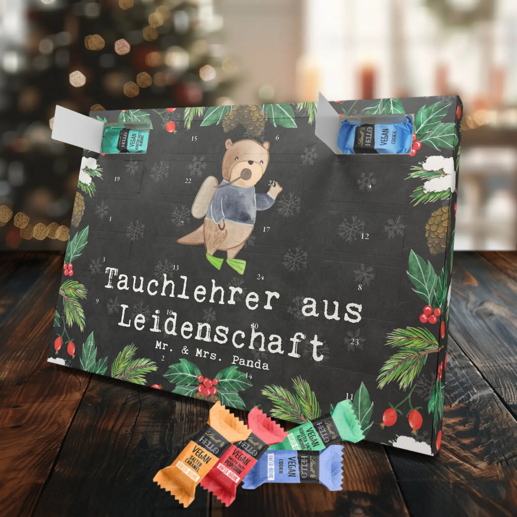 Veganer Adventskalender Tauchlehrer Leidenschaft Schokoladen Adventskalender, Beruf, Ausbildung, Jubiläum, Abschied, Rente, Kollege, Kollegin, Geschenk, Schenken, Arbeitskollege, Mitarbeiter, Firma, Danke, Dankeschön