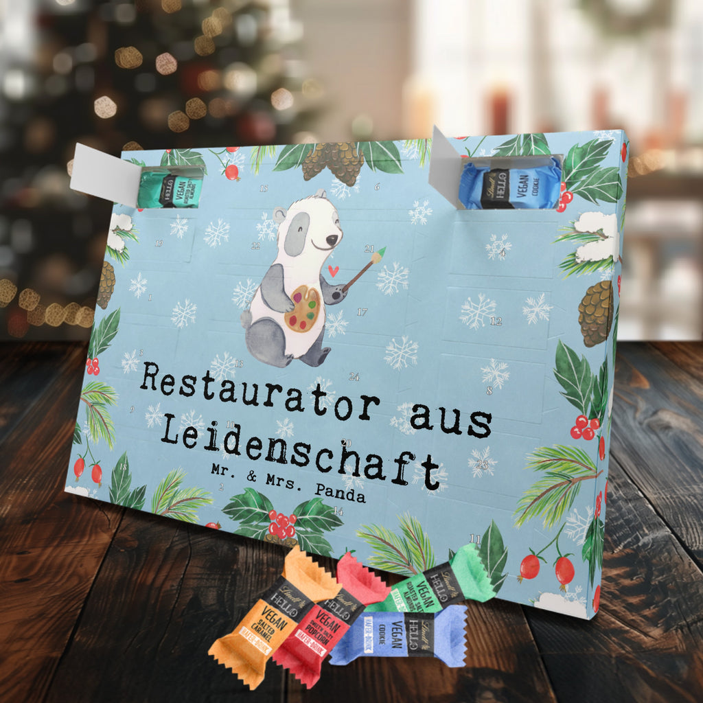 Veganer Adventskalender Restaurator Leidenschaft Schokoladen Adventskalender, Beruf, Ausbildung, Jubiläum, Abschied, Rente, Kollege, Kollegin, Geschenk, Schenken, Arbeitskollege, Mitarbeiter, Firma, Danke, Dankeschön