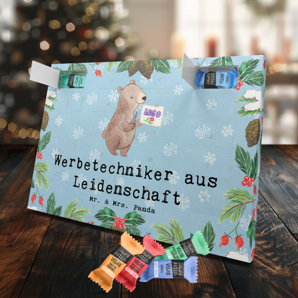 Veganer Adventskalender Werbetechniker Leidenschaft Schokoladen Adventskalender, Beruf, Ausbildung, Jubiläum, Abschied, Rente, Kollege, Kollegin, Geschenk, Schenken, Arbeitskollege, Mitarbeiter, Firma, Danke, Dankeschön