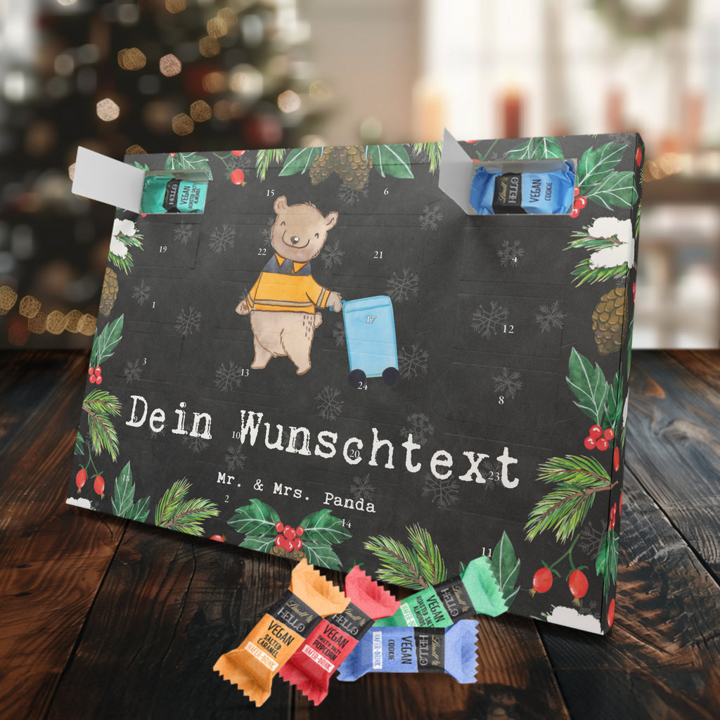 Personalisierter veganer Adventskalender Müllwerker Leidenschaft Personalisierter veganer Adventskalender, Beruf, Ausbildung, Jubiläum, Abschied, Rente, Kollege, Kollegin, Geschenk, Schenken, Arbeitskollege, Mitarbeiter, Firma, Danke, Dankeschön, Müllwerker, Fachkraft Kreislauf- und Abfallwirtschaft, Müllentsorger, Kehrichtmann, Müllmann, Müllfahrer