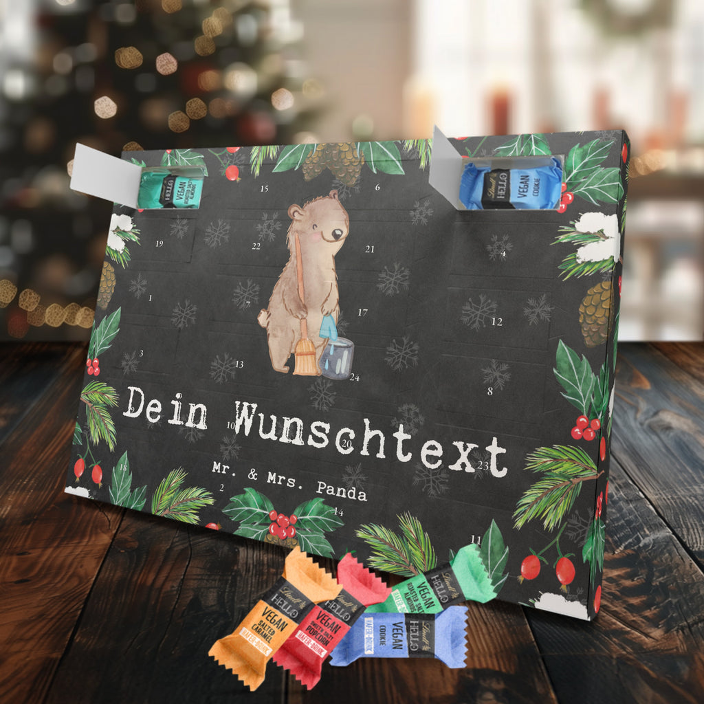 Personalisierter veganer Adventskalender Reinigungskraft Leidenschaft Personalisierter veganer Adventskalender, Beruf, Ausbildung, Jubiläum, Abschied, Rente, Kollege, Kollegin, Geschenk, Schenken, Arbeitskollege, Mitarbeiter, Firma, Danke, Dankeschön