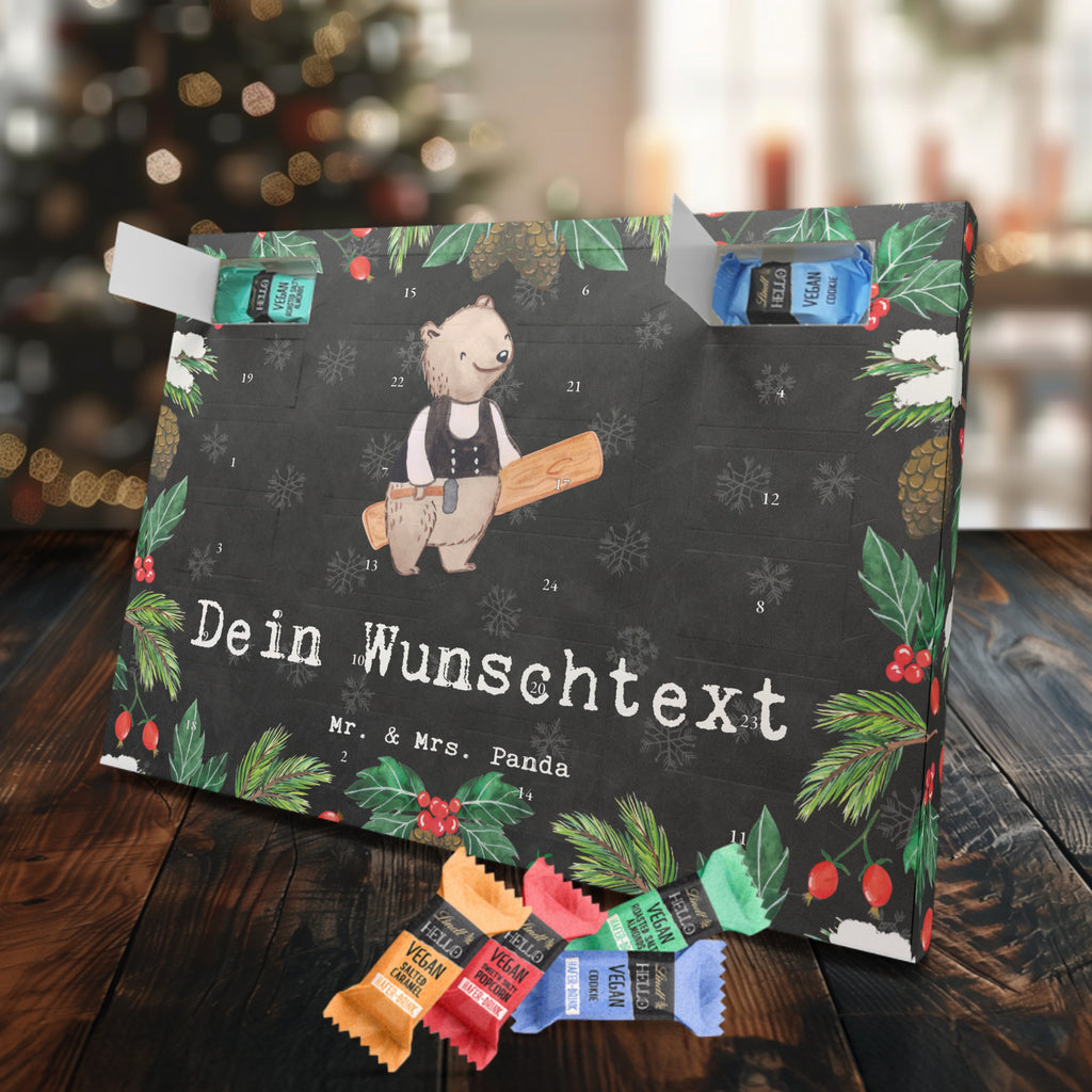 Personalisierter veganer Adventskalender Zimmermann Leidenschaft Personalisierter veganer Adventskalender, Beruf, Ausbildung, Jubiläum, Abschied, Rente, Kollege, Kollegin, Geschenk, Schenken, Arbeitskollege, Mitarbeiter, Firma, Danke, Dankeschön