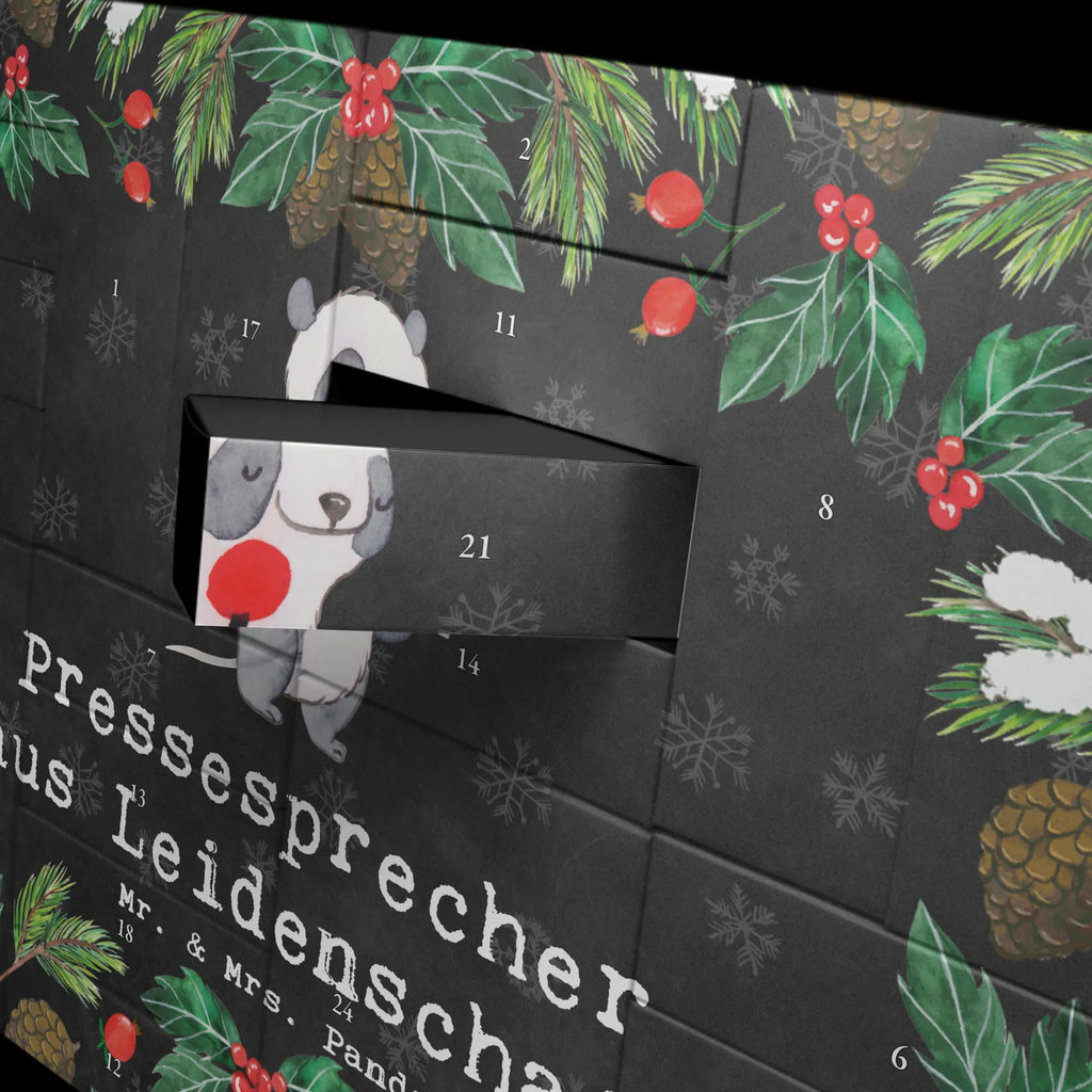 Befüllbarer Adventskalender Pressesprecher Leidenschaft Befüllbarer Adventskalender, Adventskalender zum selbst befüllen, Beruf, Ausbildung, Jubiläum, Abschied, Rente, Kollege, Kollegin, Geschenk, Schenken, Arbeitskollege, Mitarbeiter, Firma, Danke, Dankeschön