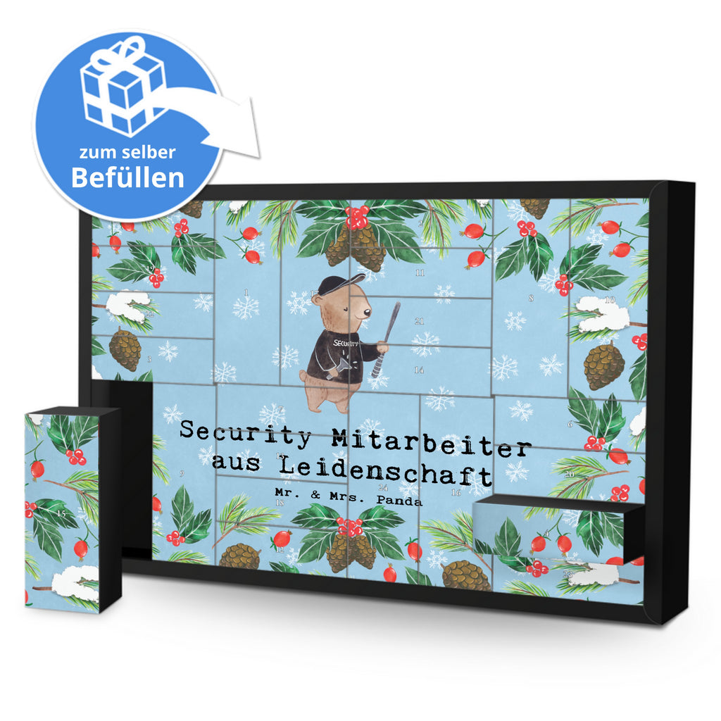 Befüllbarer Adventskalender Security Mitarbeiter Leidenschaft Befüllbarer Adventskalender, Adventskalender zum selbst befüllen, Beruf, Ausbildung, Jubiläum, Abschied, Rente, Kollege, Kollegin, Geschenk, Schenken, Arbeitskollege, Mitarbeiter, Firma, Danke, Dankeschön