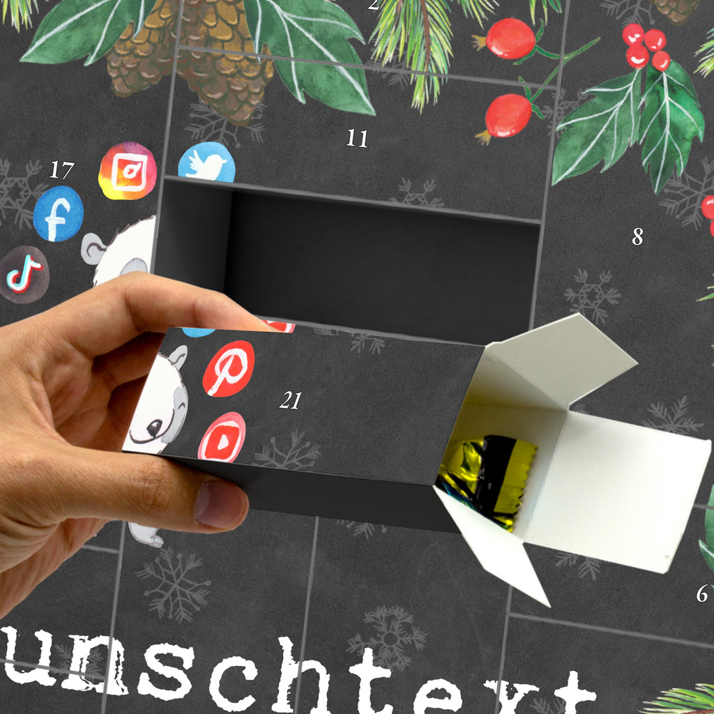 Personalisierter Befüllbarer Adventskalender Social Media Manager Leidenschaft Befüllbarer Adventskalender, Adventskalender zum selbst befüllen, Beruf, Ausbildung, Jubiläum, Abschied, Rente, Kollege, Kollegin, Geschenk, Schenken, Arbeitskollege, Mitarbeiter, Firma, Danke, Dankeschön