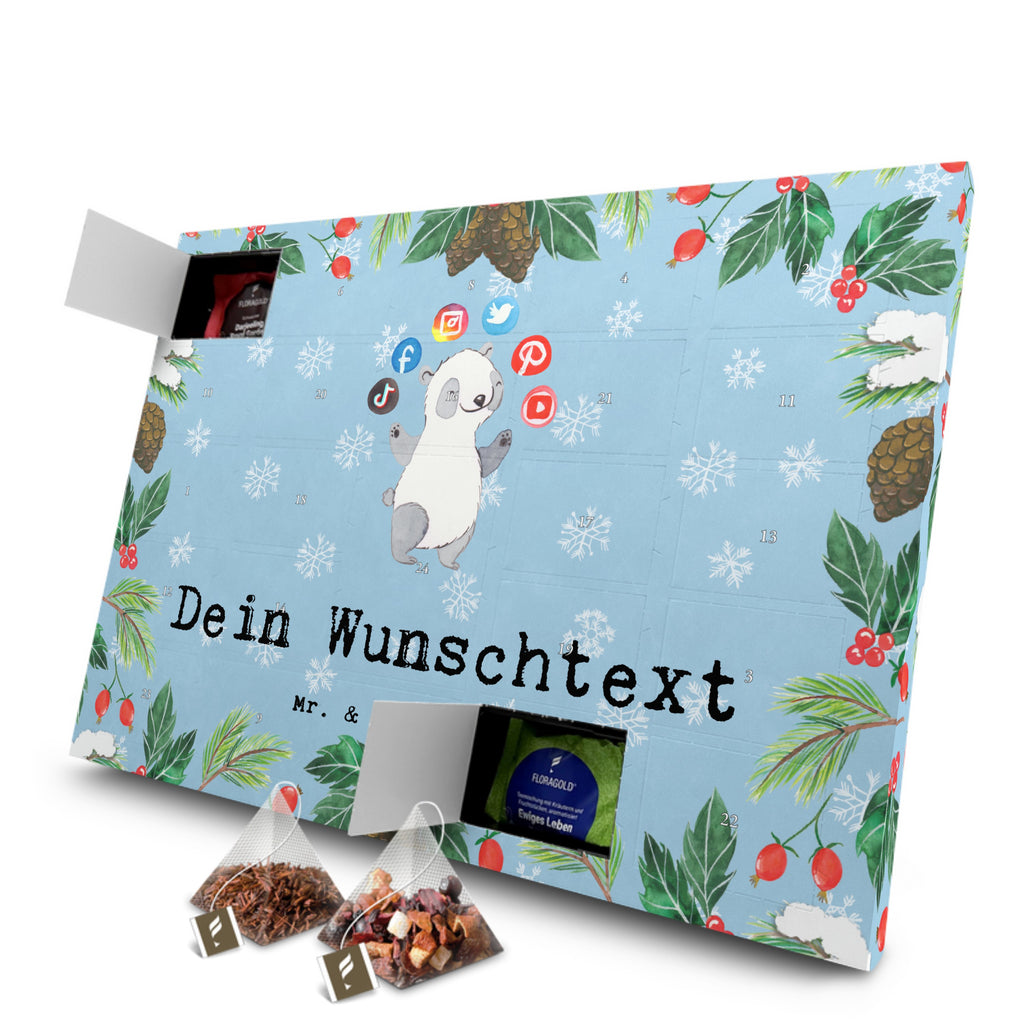 Personalisierter Tee Adventskalender Social Media Manager Leidenschaft Personalisierter Tee Adventskalender, Beruf, Ausbildung, Jubiläum, Abschied, Rente, Kollege, Kollegin, Geschenk, Schenken, Arbeitskollege, Mitarbeiter, Firma, Danke, Dankeschön