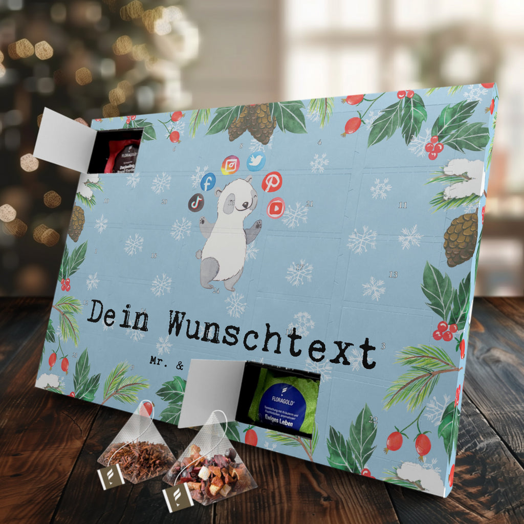 Personalisierter Tee Adventskalender Social Media Manager Leidenschaft Personalisierter Tee Adventskalender, Beruf, Ausbildung, Jubiläum, Abschied, Rente, Kollege, Kollegin, Geschenk, Schenken, Arbeitskollege, Mitarbeiter, Firma, Danke, Dankeschön