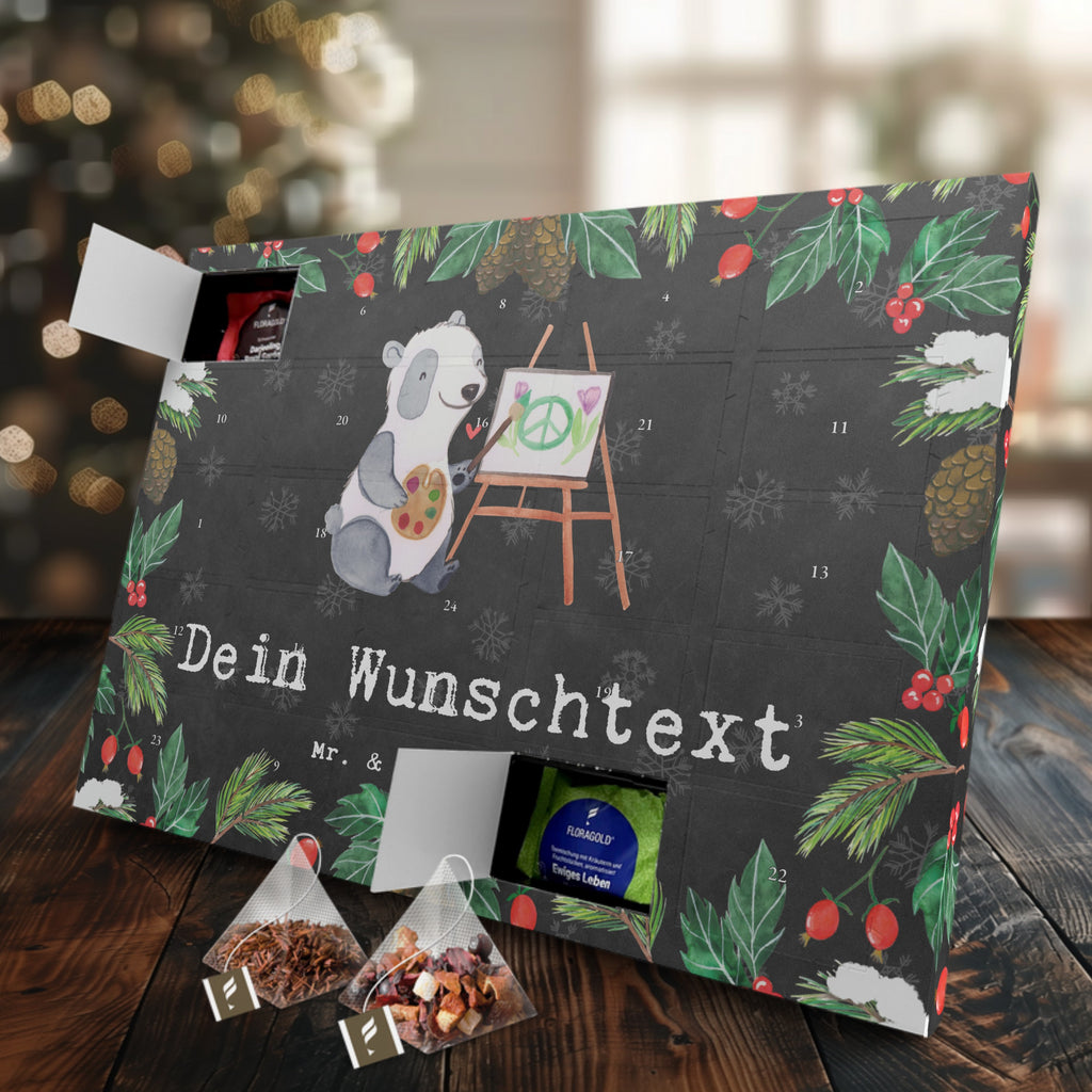 Personalisierter Tee Adventskalender Künstler Leidenschaft Personalisierter Tee Adventskalender, Beruf, Ausbildung, Jubiläum, Abschied, Rente, Kollege, Kollegin, Geschenk, Schenken, Arbeitskollege, Mitarbeiter, Firma, Danke, Dankeschön, Künstler, Maler, Kunstmaler, Galerie Eröffnung, Kunstschule