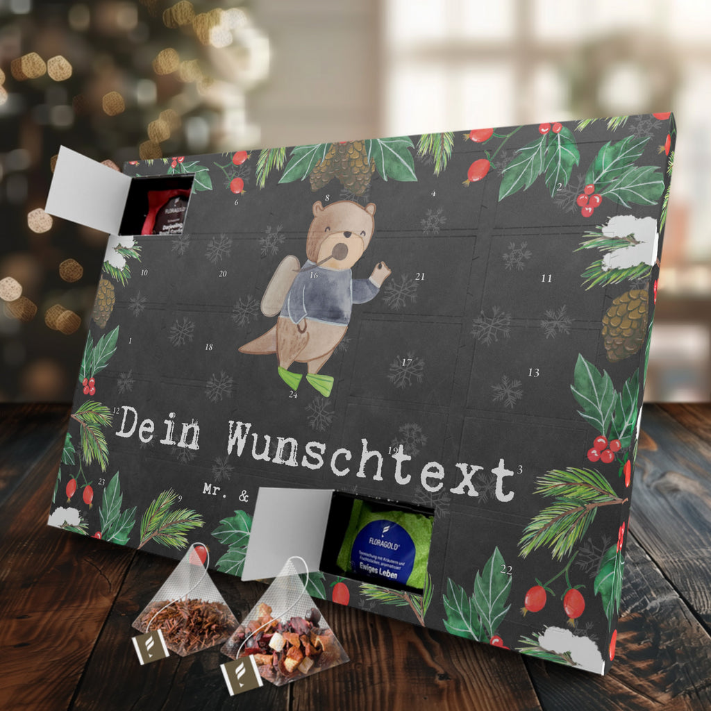 Personalisierter Tee Adventskalender Taucher Leidenschaft Personalisierter Tee Adventskalender, Beruf, Ausbildung, Jubiläum, Abschied, Rente, Kollege, Kollegin, Geschenk, Schenken, Arbeitskollege, Mitarbeiter, Firma, Danke, Dankeschön