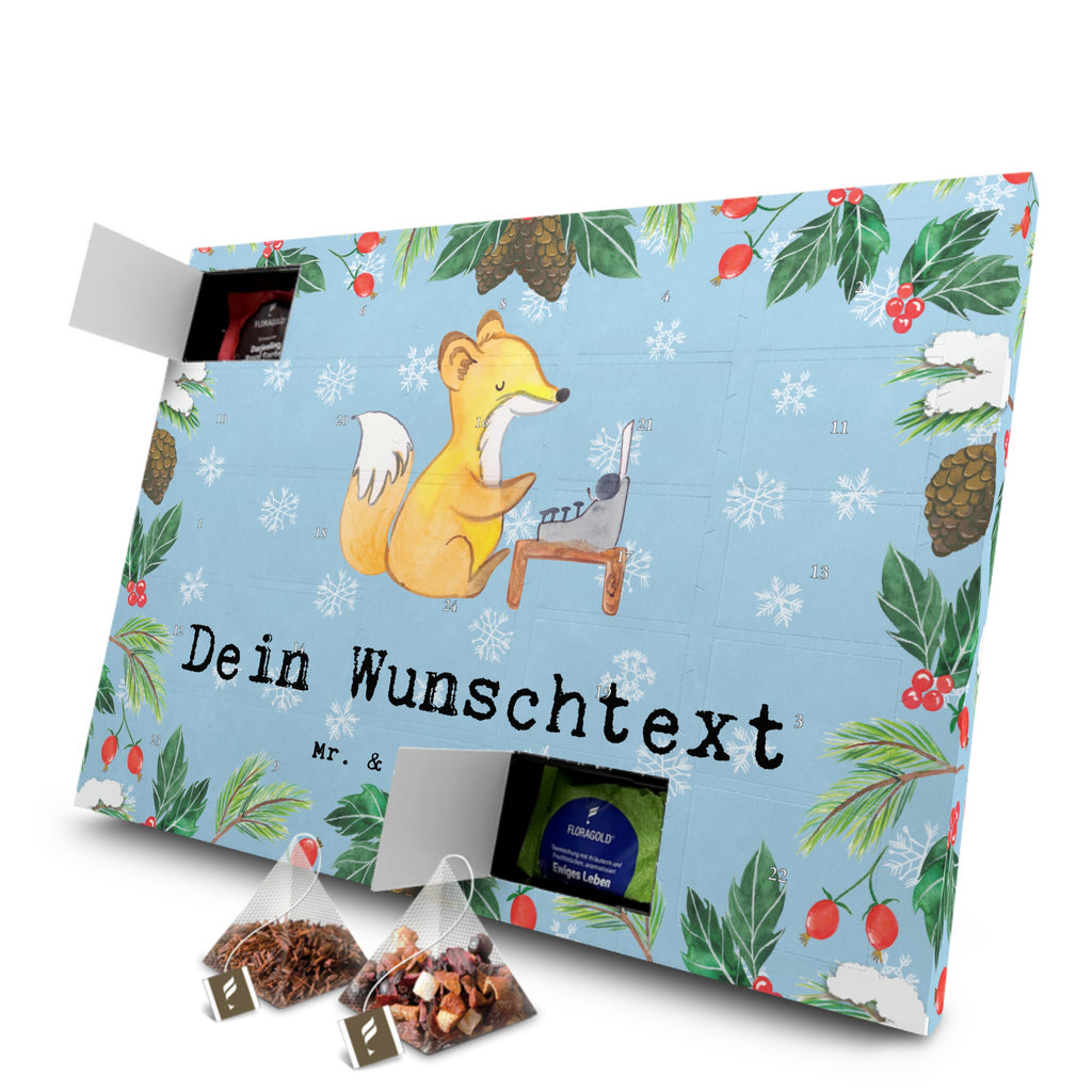 Personalisierter Tee Adventskalender Online Redakteur Leidenschaft Personalisierter Tee Adventskalender, Beruf, Ausbildung, Jubiläum, Abschied, Rente, Kollege, Kollegin, Geschenk, Schenken, Arbeitskollege, Mitarbeiter, Firma, Danke, Dankeschön