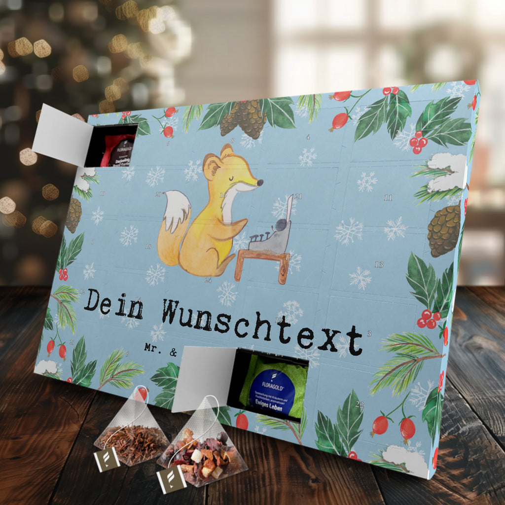 Personalisierter Tee Adventskalender Online Redakteur Leidenschaft Personalisierter Tee Adventskalender, Beruf, Ausbildung, Jubiläum, Abschied, Rente, Kollege, Kollegin, Geschenk, Schenken, Arbeitskollege, Mitarbeiter, Firma, Danke, Dankeschön