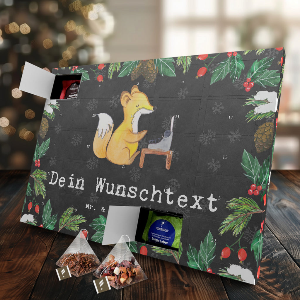 Personalisierter Tee Adventskalender Online Redakteur Leidenschaft Personalisierter Tee Adventskalender, Beruf, Ausbildung, Jubiläum, Abschied, Rente, Kollege, Kollegin, Geschenk, Schenken, Arbeitskollege, Mitarbeiter, Firma, Danke, Dankeschön