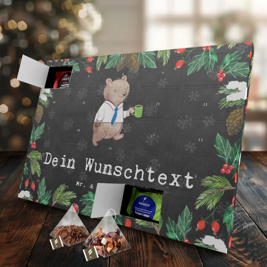 Personalisierter Tee Adventskalender Moderator Leidenschaft Personalisierter Tee Adventskalender, Beruf, Ausbildung, Jubiläum, Abschied, Rente, Kollege, Kollegin, Geschenk, Schenken, Arbeitskollege, Mitarbeiter, Firma, Danke, Dankeschön