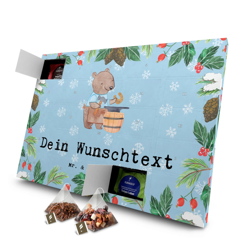 Personalisierter Tee Adventskalender Schmied Leidenschaft Personalisierter Tee Adventskalender, Beruf, Ausbildung, Jubiläum, Abschied, Rente, Kollege, Kollegin, Geschenk, Schenken, Arbeitskollege, Mitarbeiter, Firma, Danke, Dankeschön