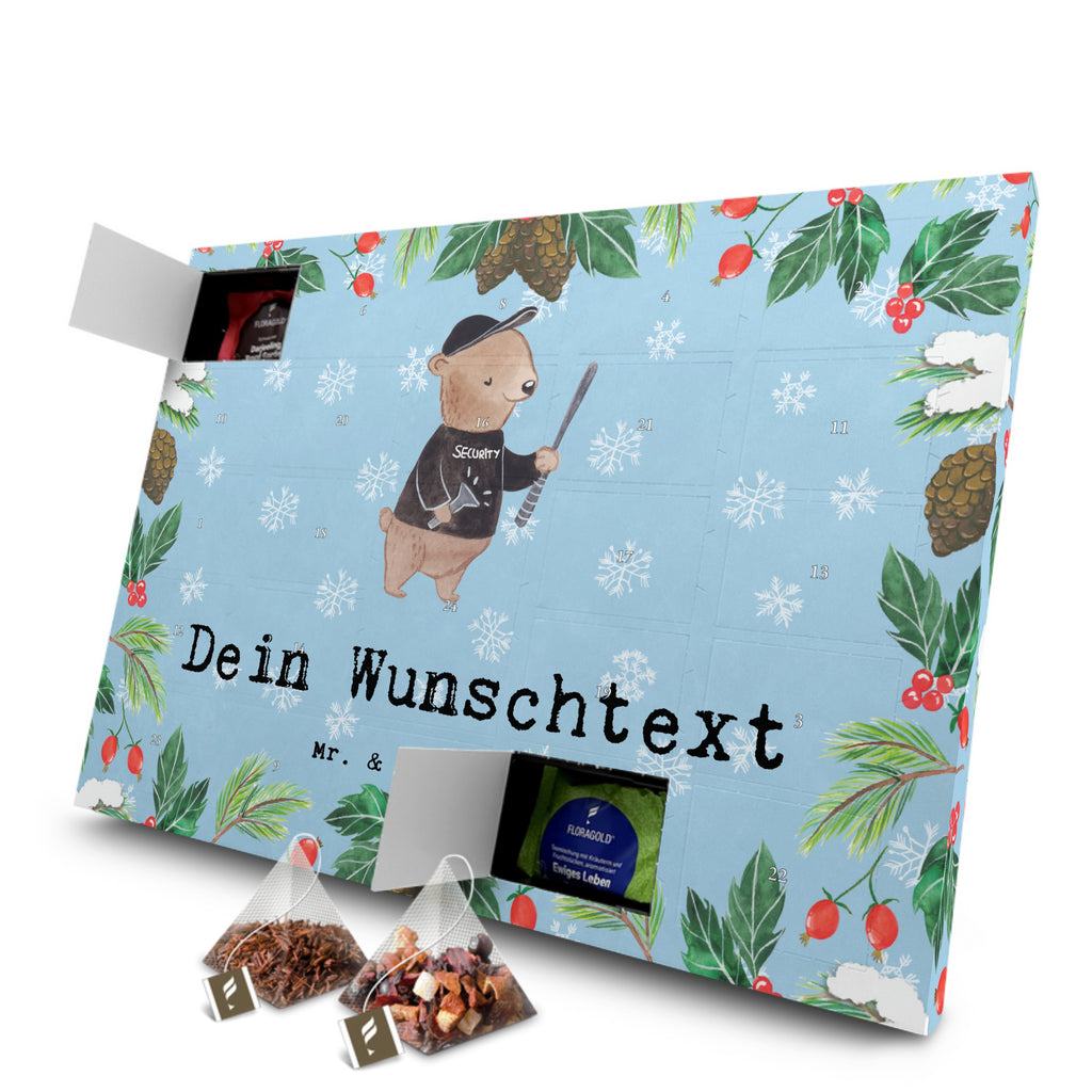 Personalisierter Tee Adventskalender Sicherheitsdienstmitarbeiter Leidenschaft Personalisierter Tee Adventskalender, Beruf, Ausbildung, Jubiläum, Abschied, Rente, Kollege, Kollegin, Geschenk, Schenken, Arbeitskollege, Mitarbeiter, Firma, Danke, Dankeschön