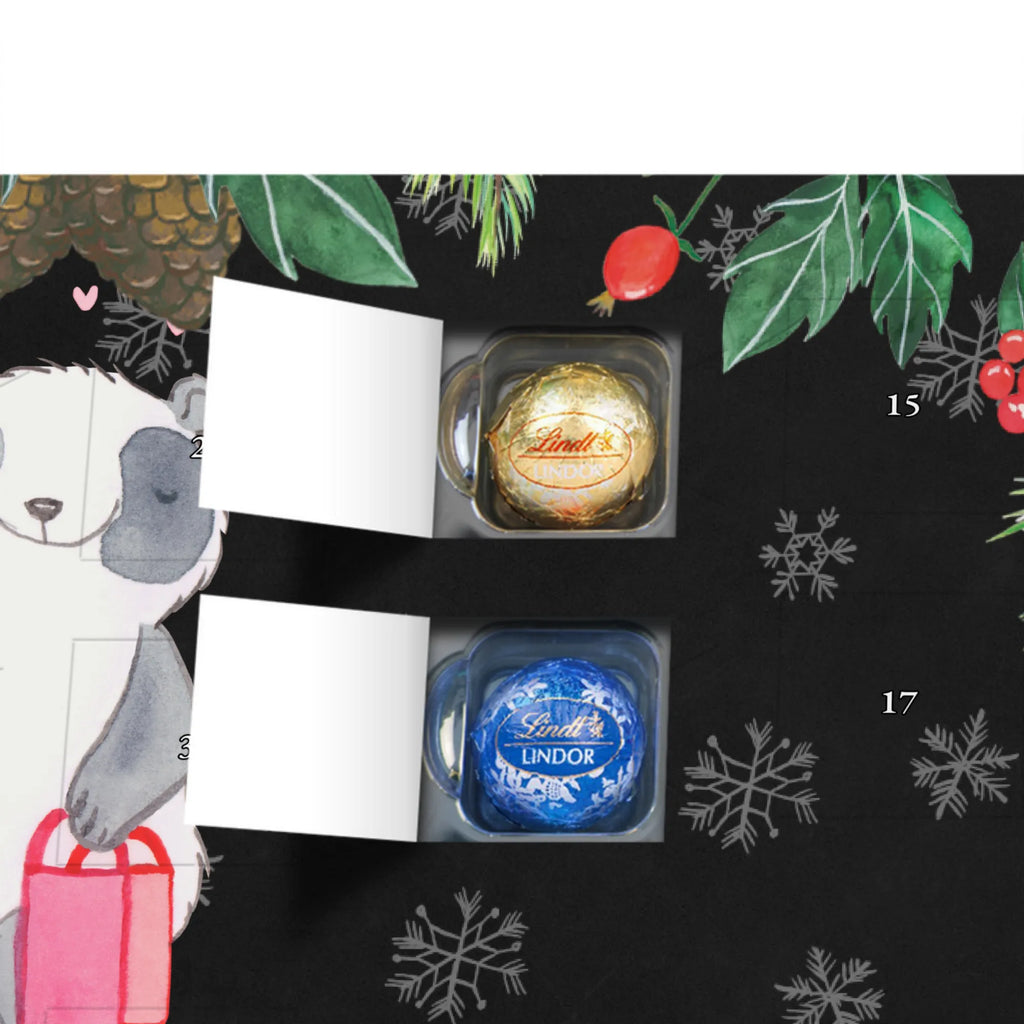 Personalisierter Kugel Markenschokolade Adventskalender Panda Beste Shoppingbegleitung der Welt Personalisierter Kugel Markenschokolade Adventskalender, für, Dankeschön, Geschenk, Schenken, Geburtstag, Geburtstagsgeschenk, Geschenkidee, Danke, Bedanken, Mitbringsel, Freude machen, Geschenktipp, Shoppingbegleitung, Shoppingpartner, Begleitung, Shoppen, Partner, Freundin, Freund, bff, Shopping, Einkaufen, Shopping-Queen, Queen, Bester