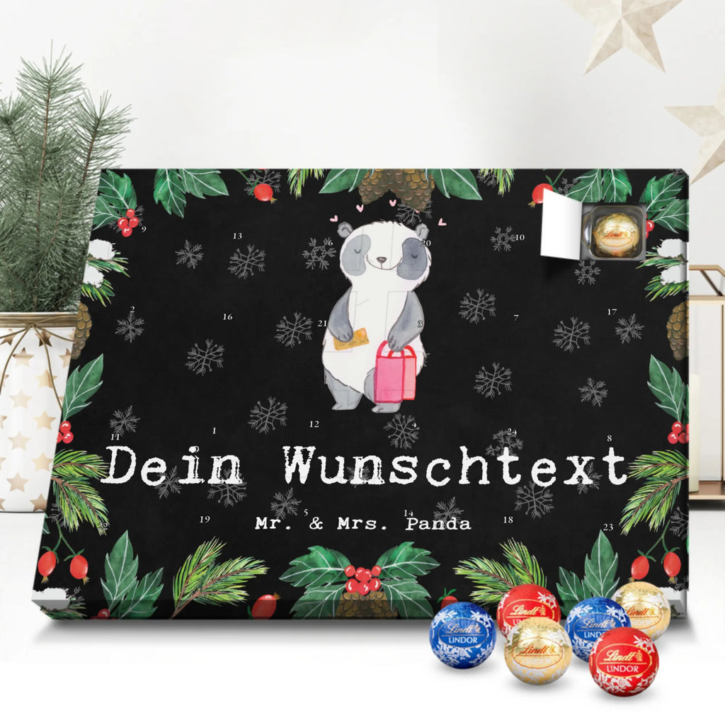 Personalisierter Kugel Markenschokolade Adventskalender Panda Beste Shoppingbegleitung der Welt Personalisierter Kugel Markenschokolade Adventskalender, für, Dankeschön, Geschenk, Schenken, Geburtstag, Geburtstagsgeschenk, Geschenkidee, Danke, Bedanken, Mitbringsel, Freude machen, Geschenktipp, Shoppingbegleitung, Shoppingpartner, Begleitung, Shoppen, Partner, Freundin, Freund, bff, Shopping, Einkaufen, Shopping-Queen, Queen, Bester