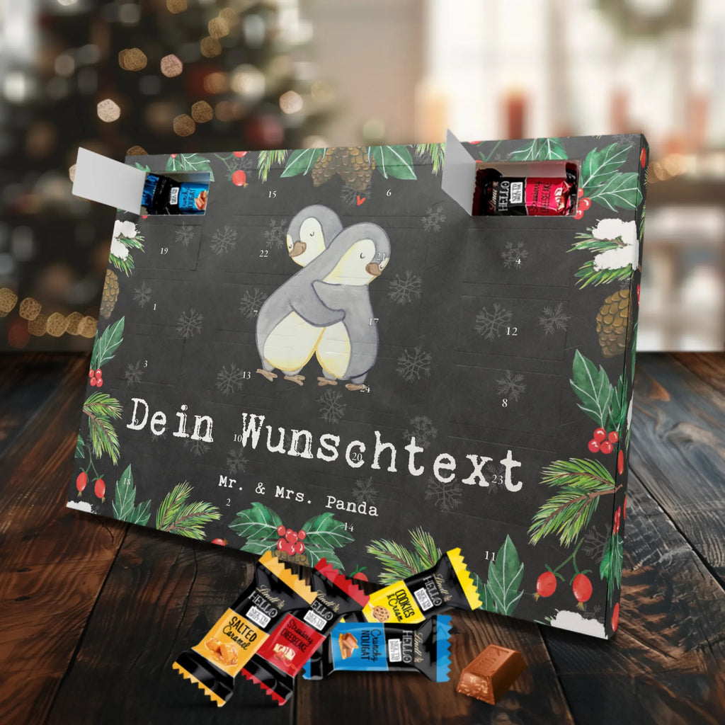 Personalisierter Markenschokolade Adventskalender Pinguin Bester Kuschelpartner der Welt Personalisierter Adventskalender, für, Dankeschön, Geschenk, Schenken, Geburtstag, Geburtstagsgeschenk, Geschenkidee, Danke, Bedanken, Mitbringsel, Freude machen, Geschenktipp, Kuschelpartner, Lebenspartner, Ehepartner, Partner, Ehemann, Ehefrau, Kuscheln, Bett, Liebe, Freund, Freundin, Hochzeitstag, verliebt