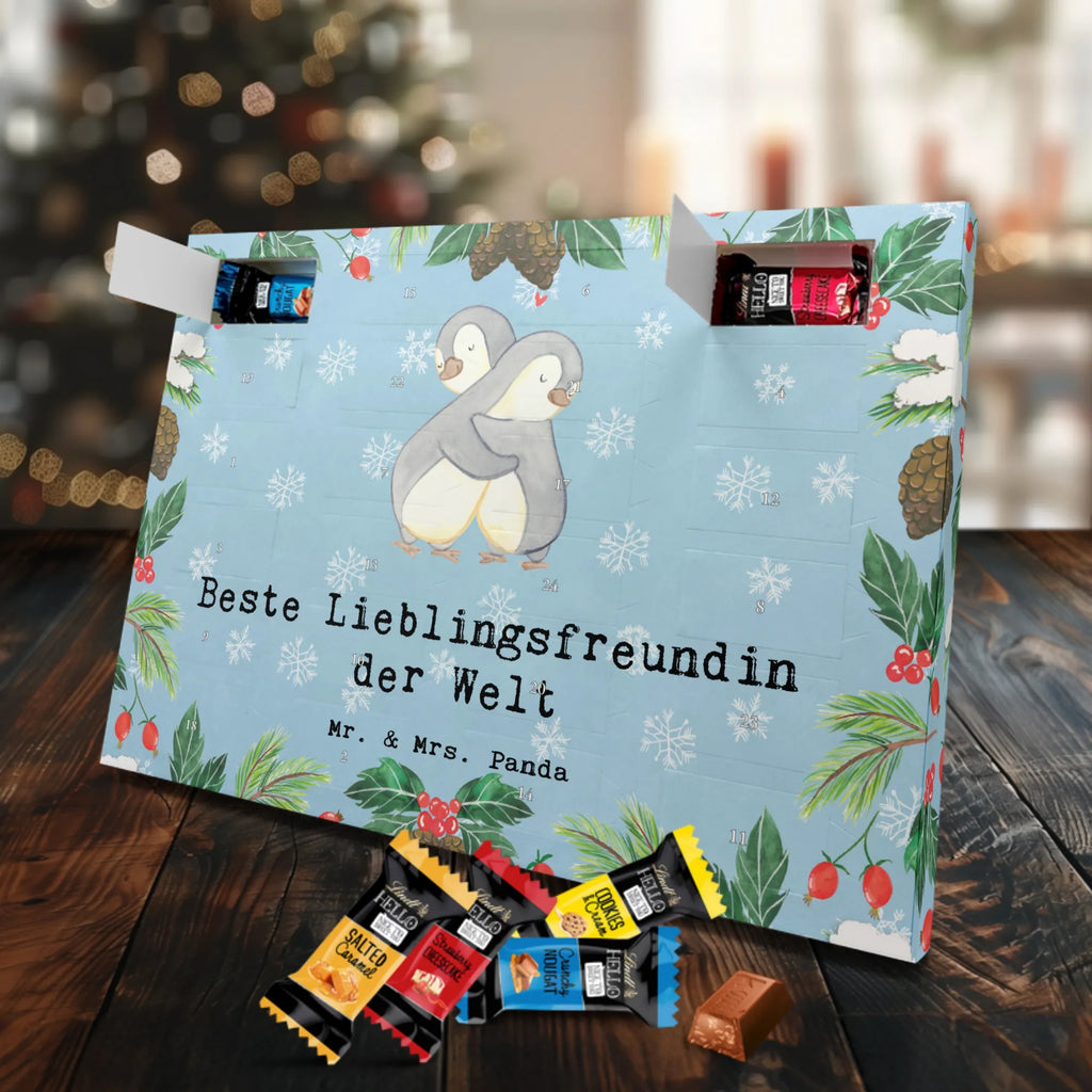 Markenschokolade Adventskalender Pinguin Beste Lieblingsfreundin der Welt Adventskalender, Weihnachtskalender, Markenschokolade Adventskalender, für, Dankeschön, Geschenk, Schenken, Geburtstag, Geburtstagsgeschenk, Geschenkidee, Danke, Bedanken, Mitbringsel, Freude machen, Geschenktipp, Lieblingsfreundin, Freundin, Partnerin, Lieblingsmensch, Lieblings Mensch, Liebling, Partner, Bae, beste Freundin, Liebe, Herz, Love