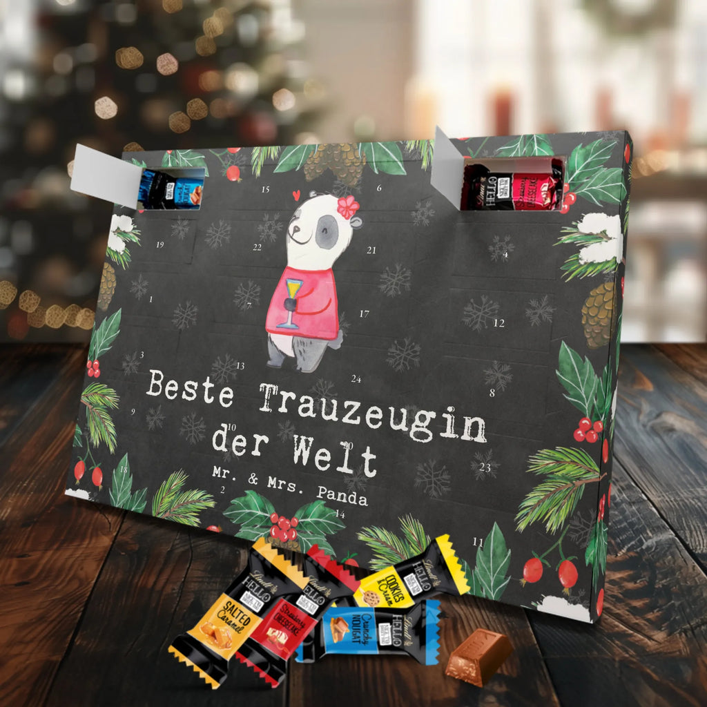 Markenschokolade Adventskalender Panda Beste Trauzeugin der Welt Adventskalender, Weihnachtskalender, Markenschokolade Adventskalender, für, Dankeschön, Geschenk, Schenken, Geburtstag, Geburtstagsgeschenk, Geschenkidee, Danke, Bedanken, Mitbringsel, Freude machen, Geschenktipp, Trauzeugin, Trauhzeugin, Freundin, Hochzeit, Heirat, JGA, Trauung, Kirche, Standesamt, Braut