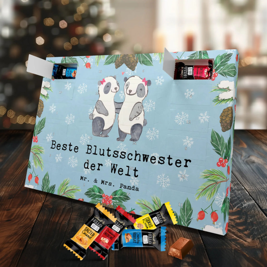 Markenschokolade Adventskalender Panda Beste Blutsschwester der Welt Adventskalender, Weihnachtskalender, Markenschokolade Adventskalender, für, Dankeschön, Geschenk, Schenken, Geburtstag, Geburtstagsgeschenk, Geschenkidee, Danke, Bedanken, Mitbringsel, Freude machen, Geschenktipp, Blutsschwester, Blutsgeschwister, Freundin, Bae, Schwestern, Schwester, Geschwister, Schwesterherz, Sister, Familie, Kleinigkeit, Beste, Tochter, Liebe