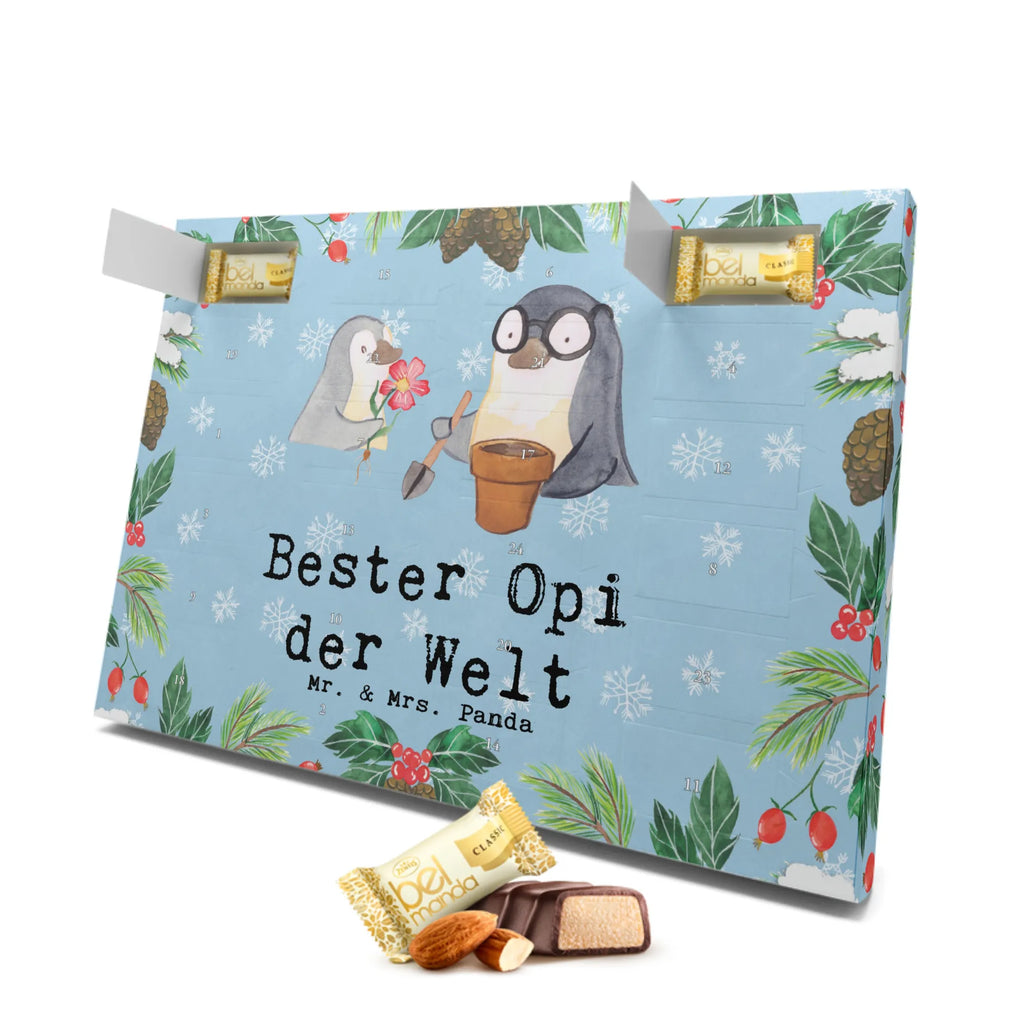 Marzipan Adventskalender Pinguin Bester Opi der Welt Marzipan Adventskalender, für, Dankeschön, Geschenk, Schenken, Geburtstag, Geburtstagsgeschenk, Geschenkidee, Danke, Bedanken, Mitbringsel, Freude machen, Geschenktipp, Großvater, Grossvater, Opa, Opi. Großpapa, Großeltern, Nichte, Neffe, Kleinigkeit, Oppa, Oppi, Bester