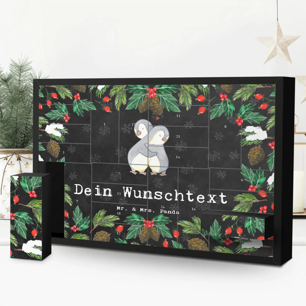 Personalisierter Befüllbarer Adventskalender Pinguin Beste Halbschwester der Welt Befüllbarer Adventskalender, Adventskalender zum selbst befüllen, für, Dankeschön, Geschenk, Schenken, Geburtstag, Geburtstagsgeschenk, Geschenkidee, Danke, Bedanken, Mitbringsel, Freude machen, Geschenktipp, Halbschwester, Stiefschwester, Stiefgeschwister, Schwestern, Schwester, Geschwister, Schwesterherz, Sister, Familie, Kleinigkeit, Beste, Tochter, Liebe, Kinder