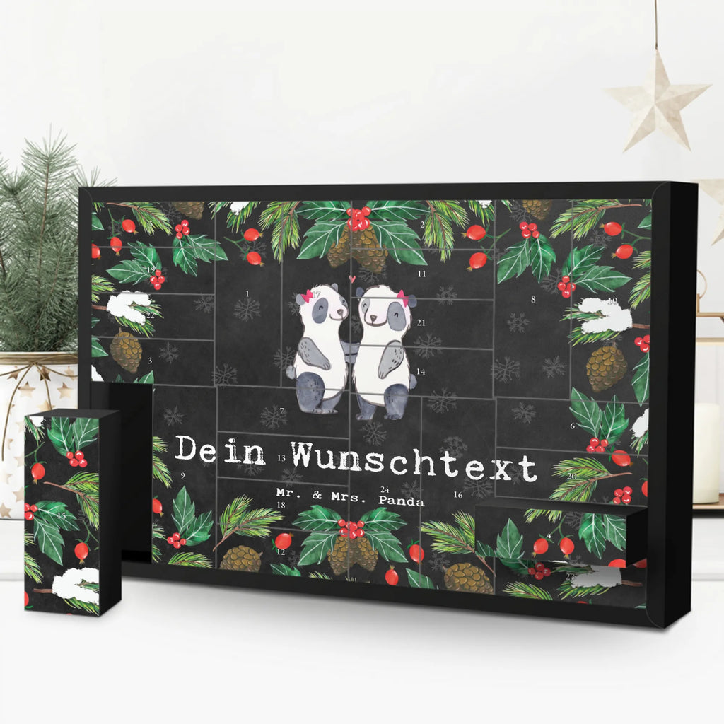 Personalisierter Befüllbarer Adventskalender Panda Beste Schwester der Welt Befüllbarer Adventskalender, Adventskalender zum selbst befüllen, für, Dankeschön, Geschenk, Schenken, Geburtstag, Geburtstagsgeschenk, Geschenkidee, Danke, Bedanken, Mitbringsel, Freude machen, Geschenktipp, Schwestern, Schwester, Geschwister, Schwesterherz, Sister, Familie, Kleinigkeit, Beste, Tochter, Liebe, Kinder