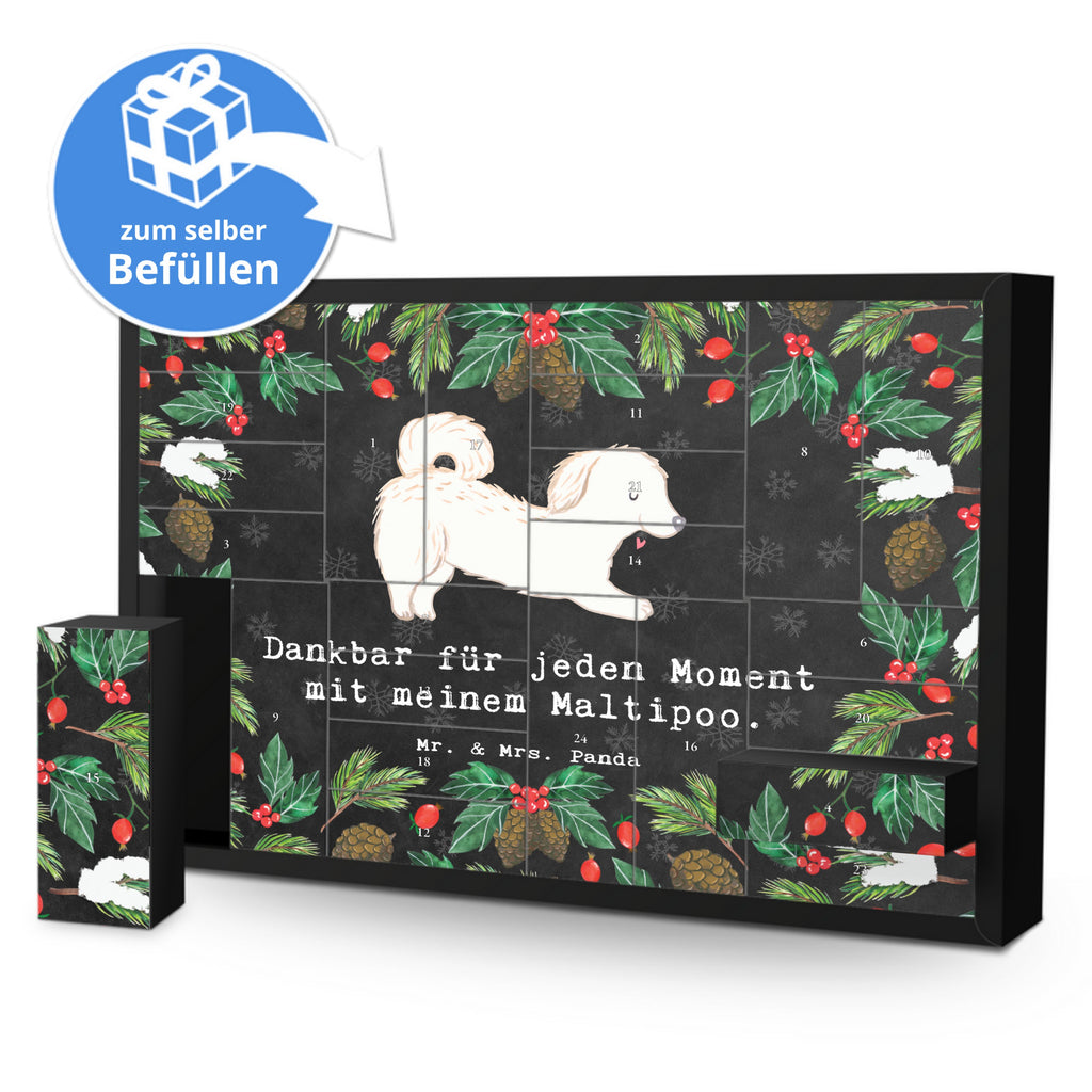 Befüllbarer Adventskalender Maltipoo Moment Befüllbarer Adventskalender, Adventskalender zum selbst befüllen, Hund, Hunderasse, Rassehund, Hundebesitzer, Geschenk, Tierfreund, Schenken, Welpe, Maltipoo, Kreuzung, Mischling