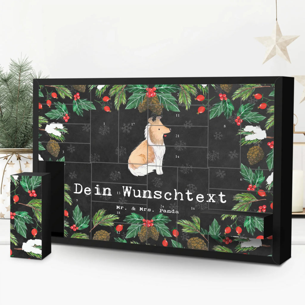 Personalisierter Befüllbarer Adventskalender Langhaar Collie Moment Befüllbarer Adventskalender, Adventskalender zum selbst befüllen, Hund, Hunderasse, Rassehund, Hundebesitzer, Geschenk, Tierfreund, Schenken, Welpe, Langhaar Collie, britischer Hütehund