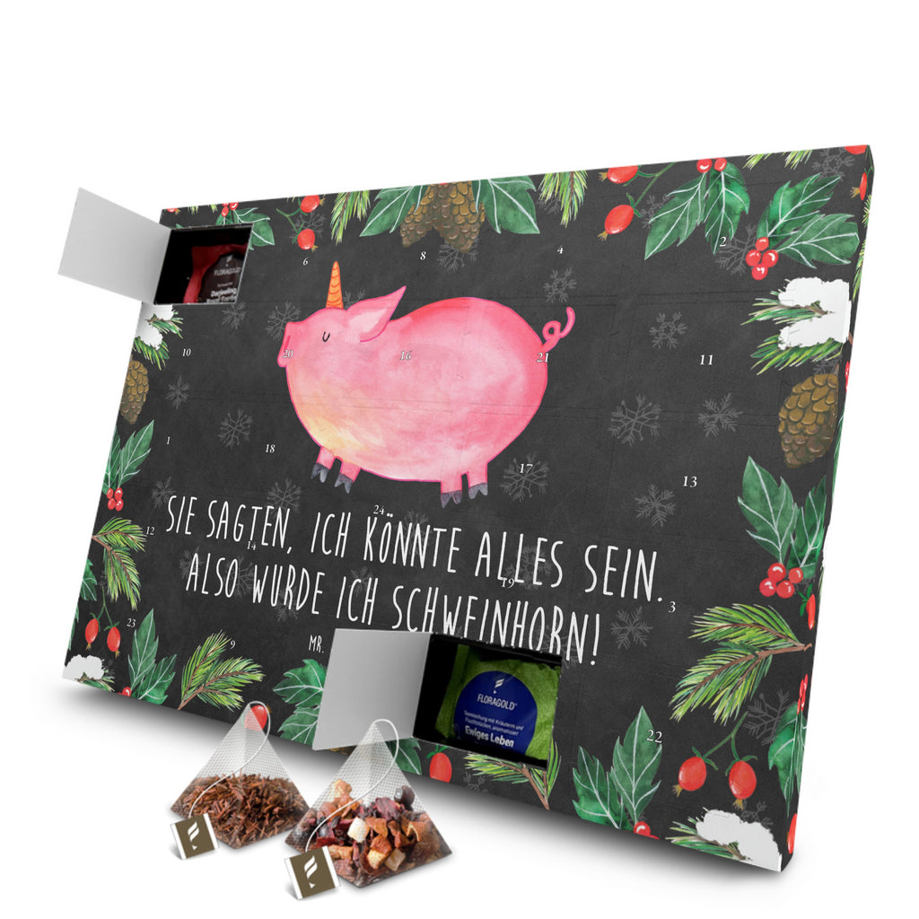 Tee Adventskalender Einhorn Schwein Adventskalender, Kerzen Adventskalender, Duftkerzen Adventskalender, Einhorn, Einhörner, Einhorn Deko, Pegasus, Unicorn, Party, Spaß, Schwein, Schweinhorn, Bauer, witzig. lustig, Spruch, geschenk, Pig, Piggy, funny, english, englisch