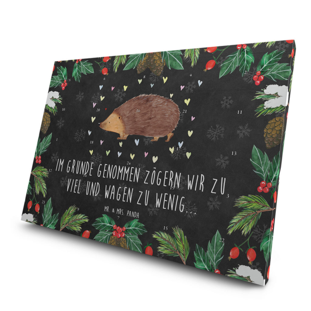 Tee Adventskalender Igel Herzen Adventskalender, Kerzen Adventskalender, Duftkerzen Adventskalender, Tiermotive, Gute Laune, lustige Sprüche, Tiere, Liebe, Herz, Herzen, Igel, Vertrauen, Kuss, Leben