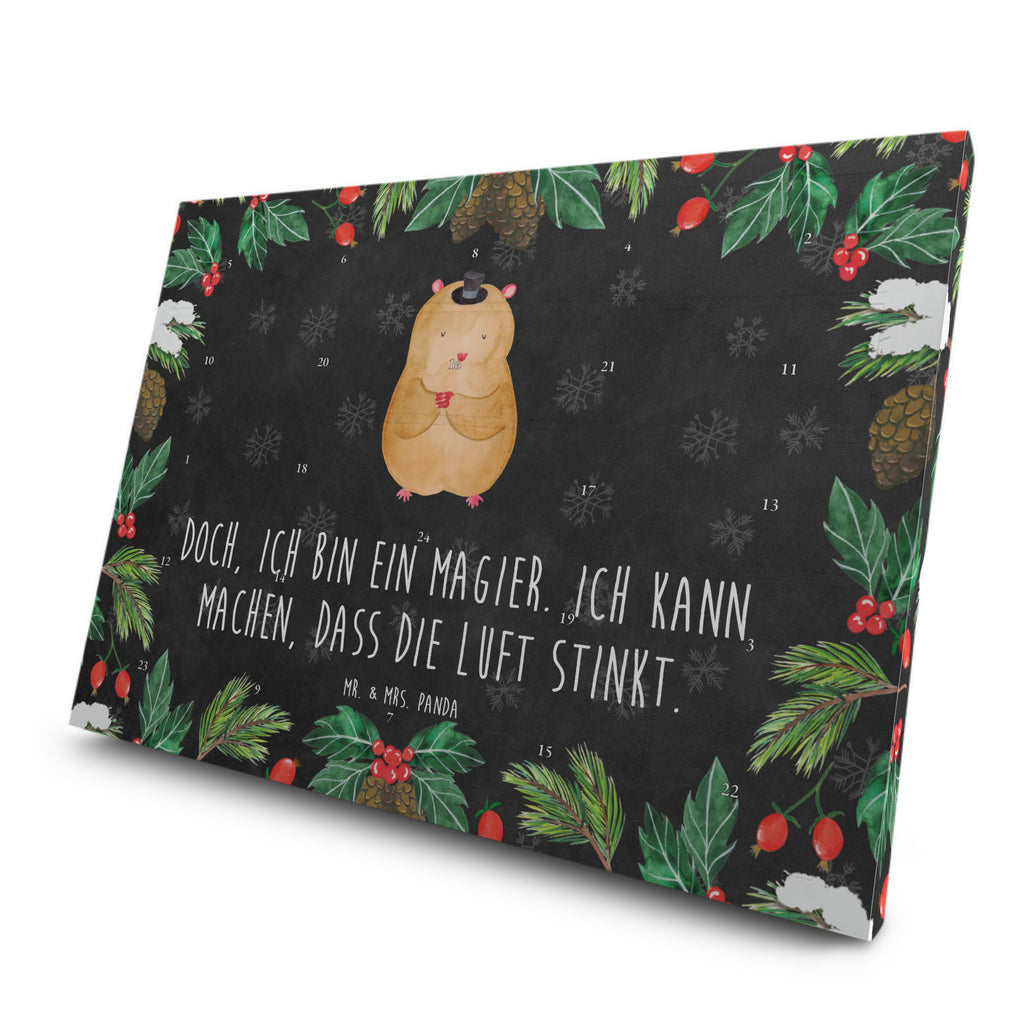 Tee Adventskalender Hamster Hut Adventskalender, Kerzen Adventskalender, Duftkerzen Adventskalender, Tiermotive, Gute Laune, lustige Sprüche, Tiere, Hamster, Hut, Magier, Zylinder, Zwerghamster, Zauberer