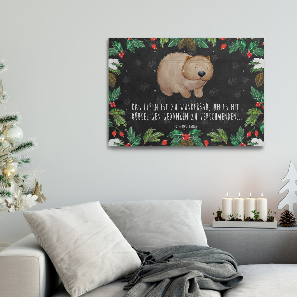 Tee Adventskalender Wombat Adventskalender, Kerzen Adventskalender, Duftkerzen Adventskalender, Tiermotive, Gute Laune, lustige Sprüche, Tiere, Wombat, Das Leben ist schön, Motivation, Spruch, Australien