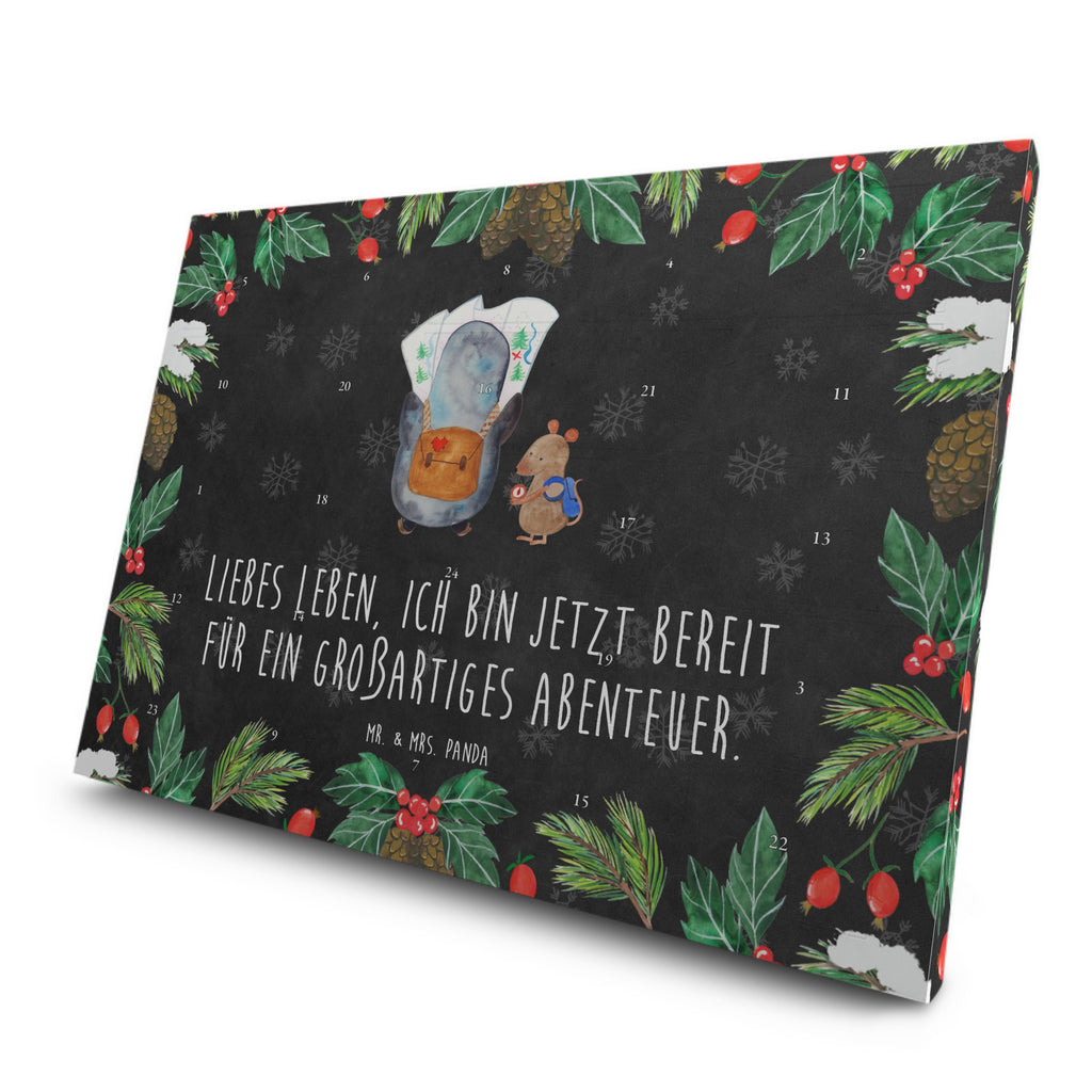 Tee Adventskalender Pinguin & Maus Wanderer Adventskalender, Kerzen Adventskalender, Duftkerzen Adventskalender, Pinguin, Pinguine, Abenteurer, Abenteuer, Roadtrip, Ausflug, Wanderlust, wandern