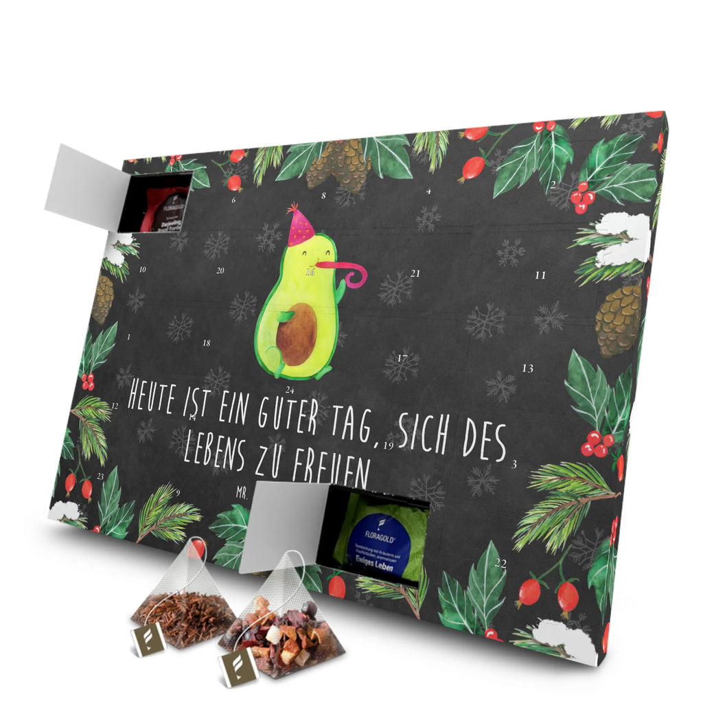 Tee Adventskalender Avocado Feier Adventskalender, Kerzen Adventskalender, Duftkerzen Adventskalender, Avocado, Veggie, Vegan, Gesund, Party, Feierlichkeit, Feier, Fete, Geburtstag, Gute Laune, Tröte