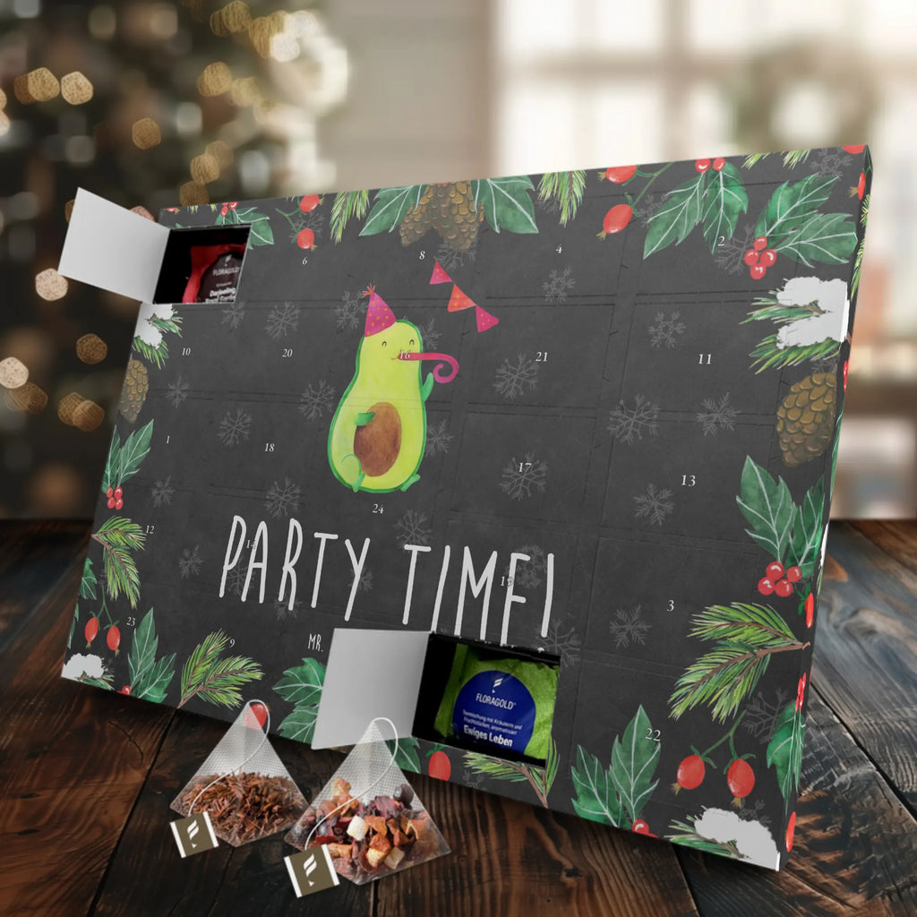 Tee Adventskalender Avocado Party Zeit Adventskalender, Kerzen Adventskalender, Duftkerzen Adventskalender, Avocado, Veggie, Vegan, Gesund