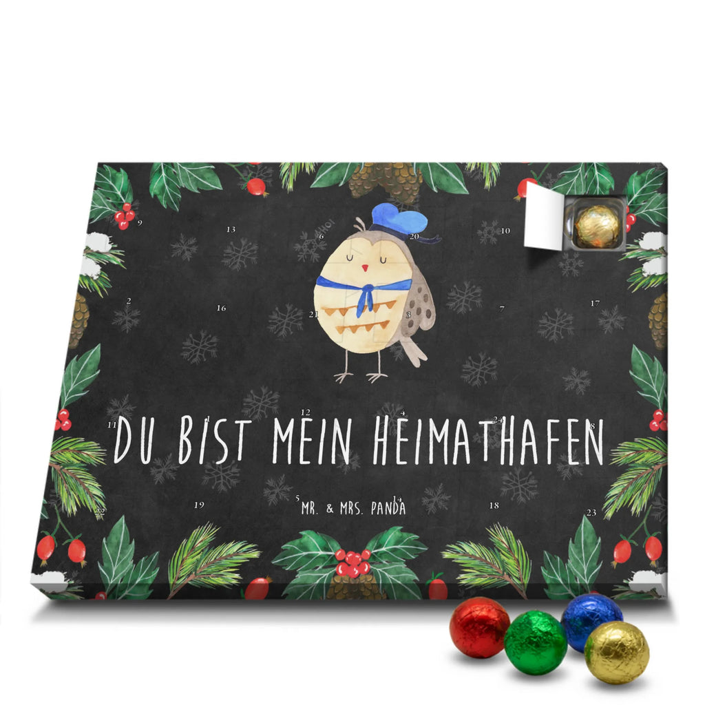 Schoko Adventskalender Eule Matrose Adventskalender, Schokoladen Adventskalender, Schoko Adventskalender, Eule, Eule Spruch, Eule Deko, Owl, Wortspiel lustig, Matrose, Freundin, Ehe, Seefahrer, Heimathafen, Hochzeitstag Geschenk